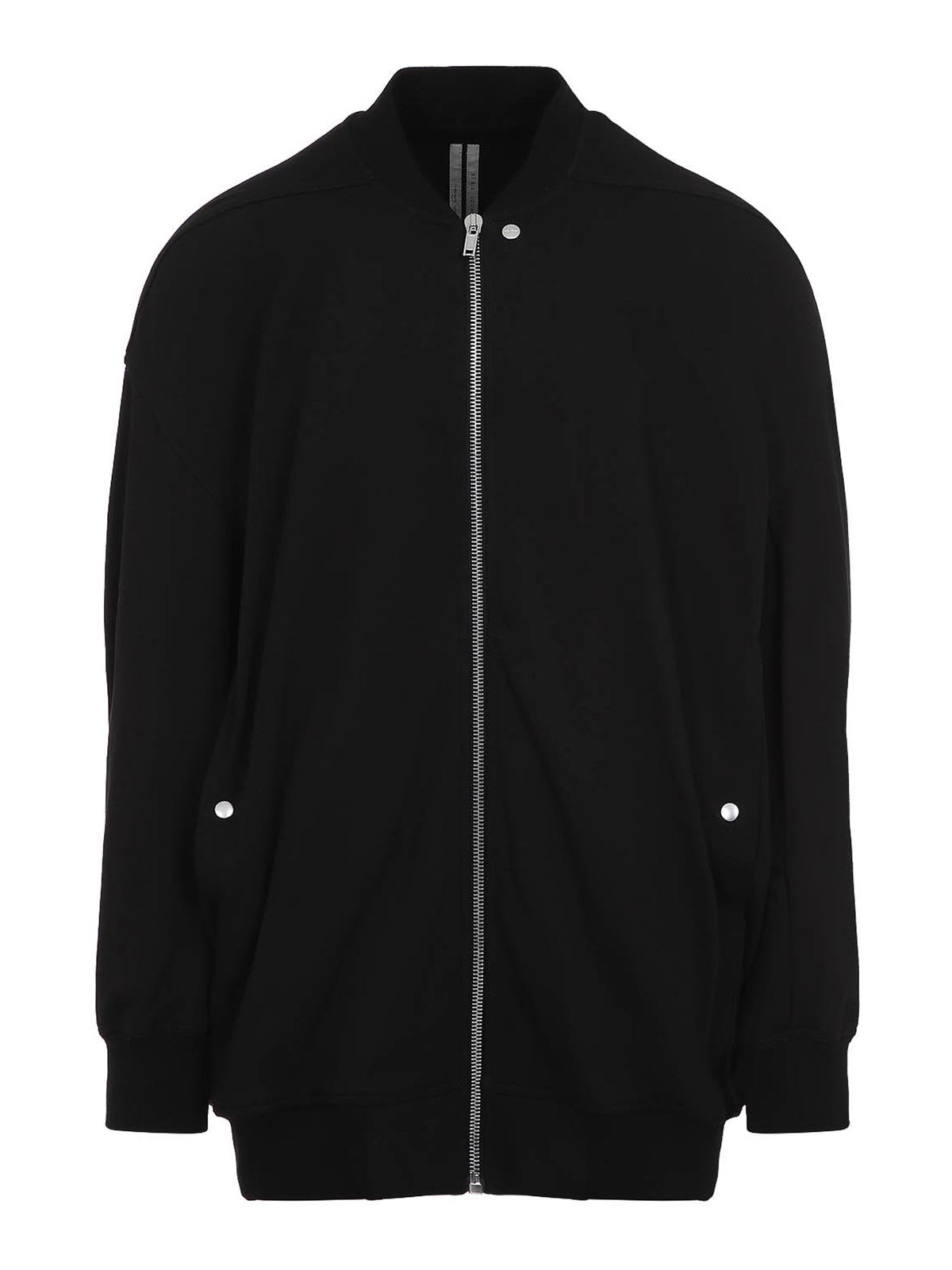 Rick Owens Jumbo Peter Flight Distressed Cotton Jacket In Black