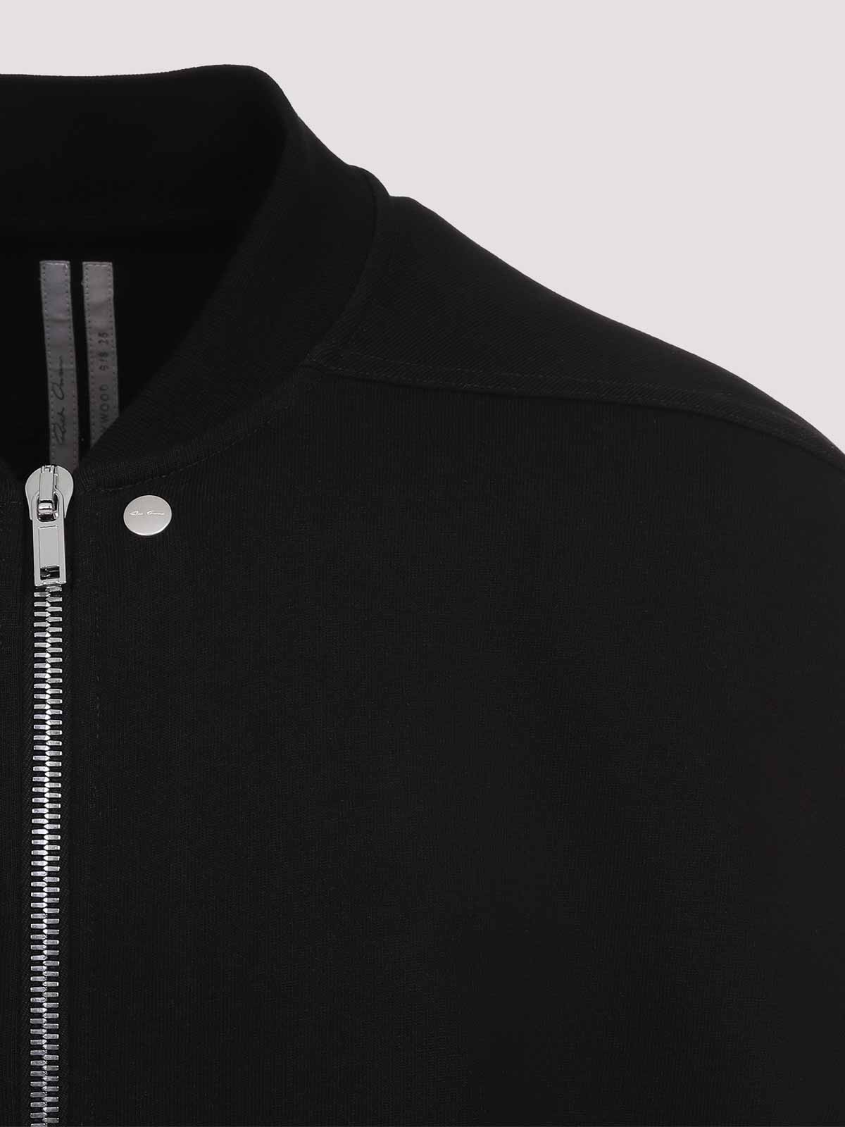 Rick Owens Jumbo Peter Flight Distressed Cotton Jacket In Black