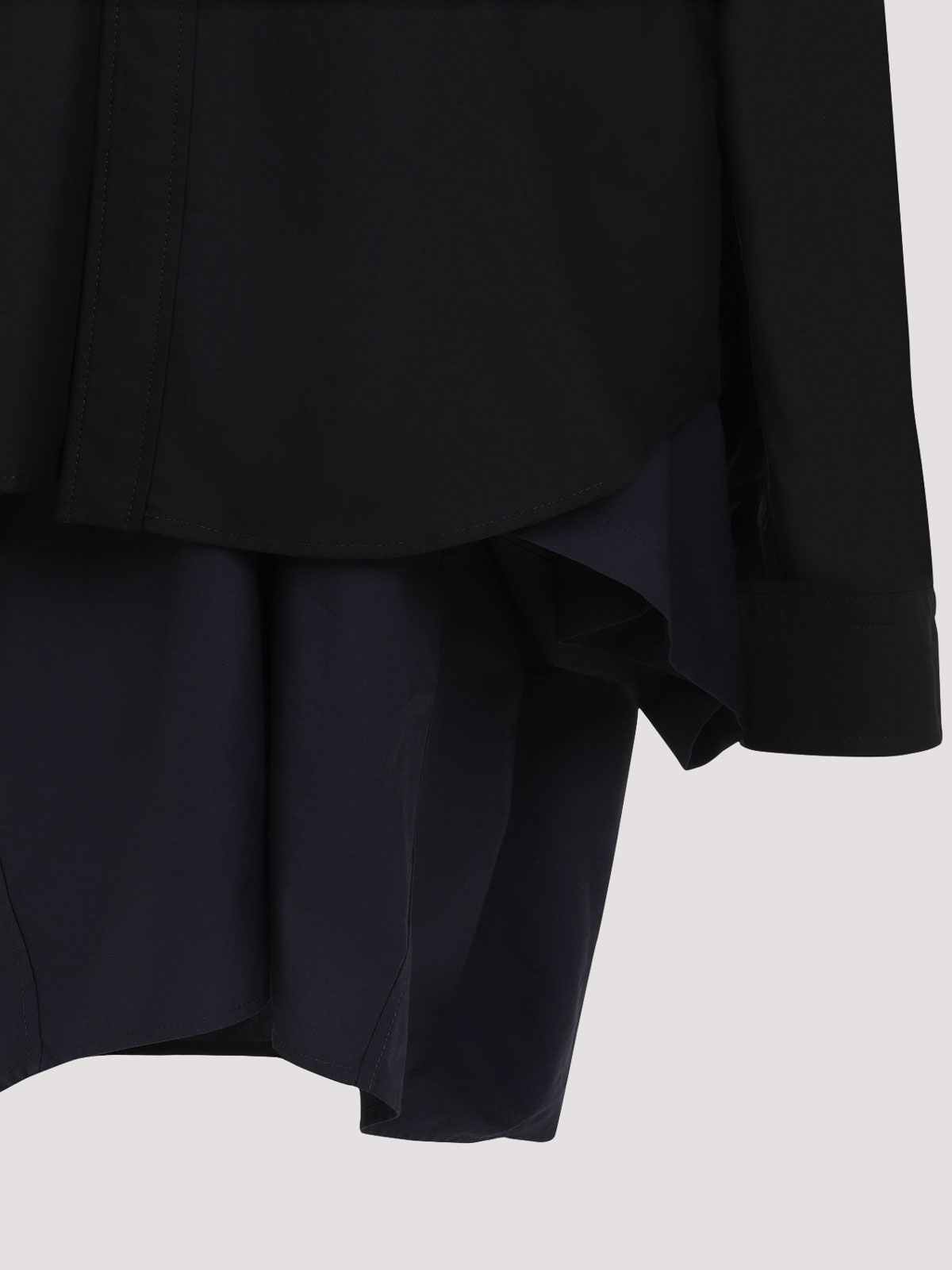 Balenciaga Maxi Layered Shirt Dress In Black