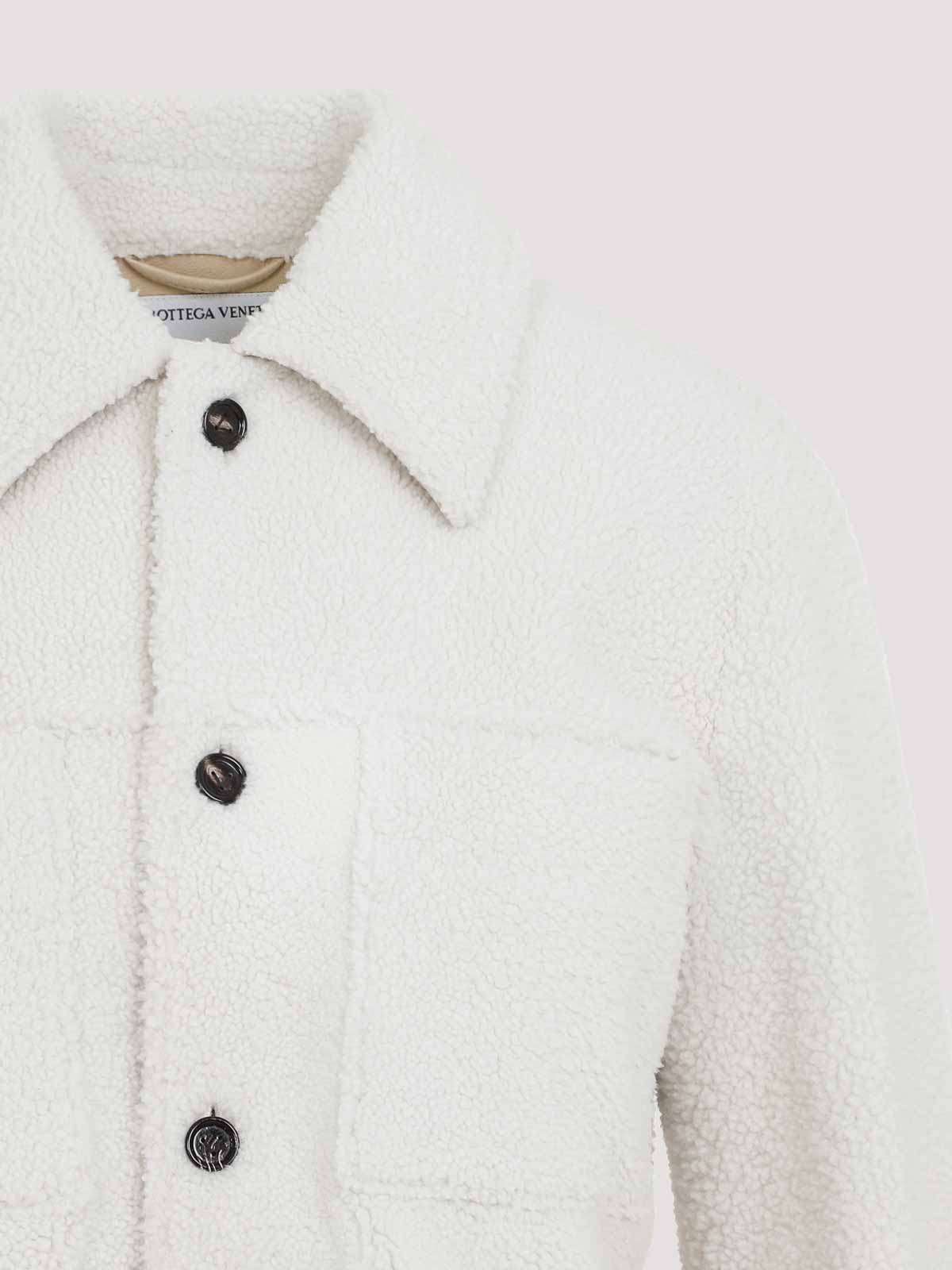 Bottega Veneta Shearling Jacket Women In Gray