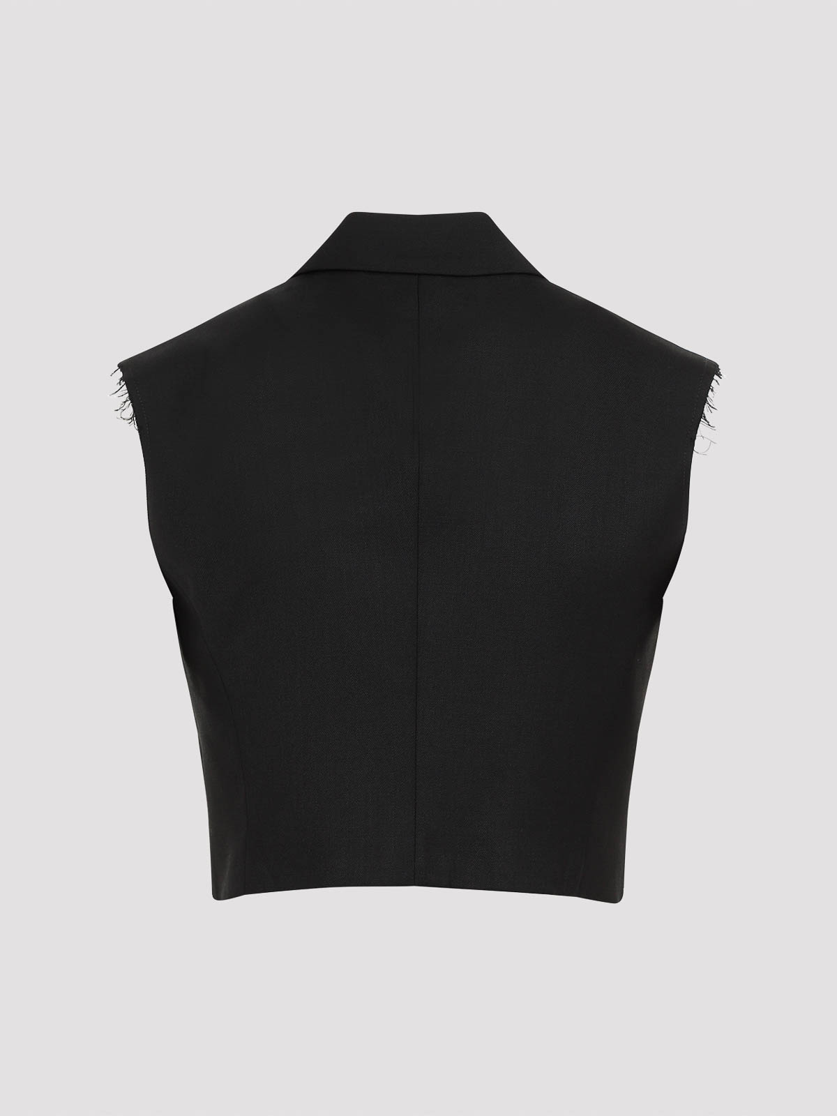 Diesel Chic Waistcoat With Luxurious Polyester And Virgin Wool Blend And Trendy Frayed Edges In Black