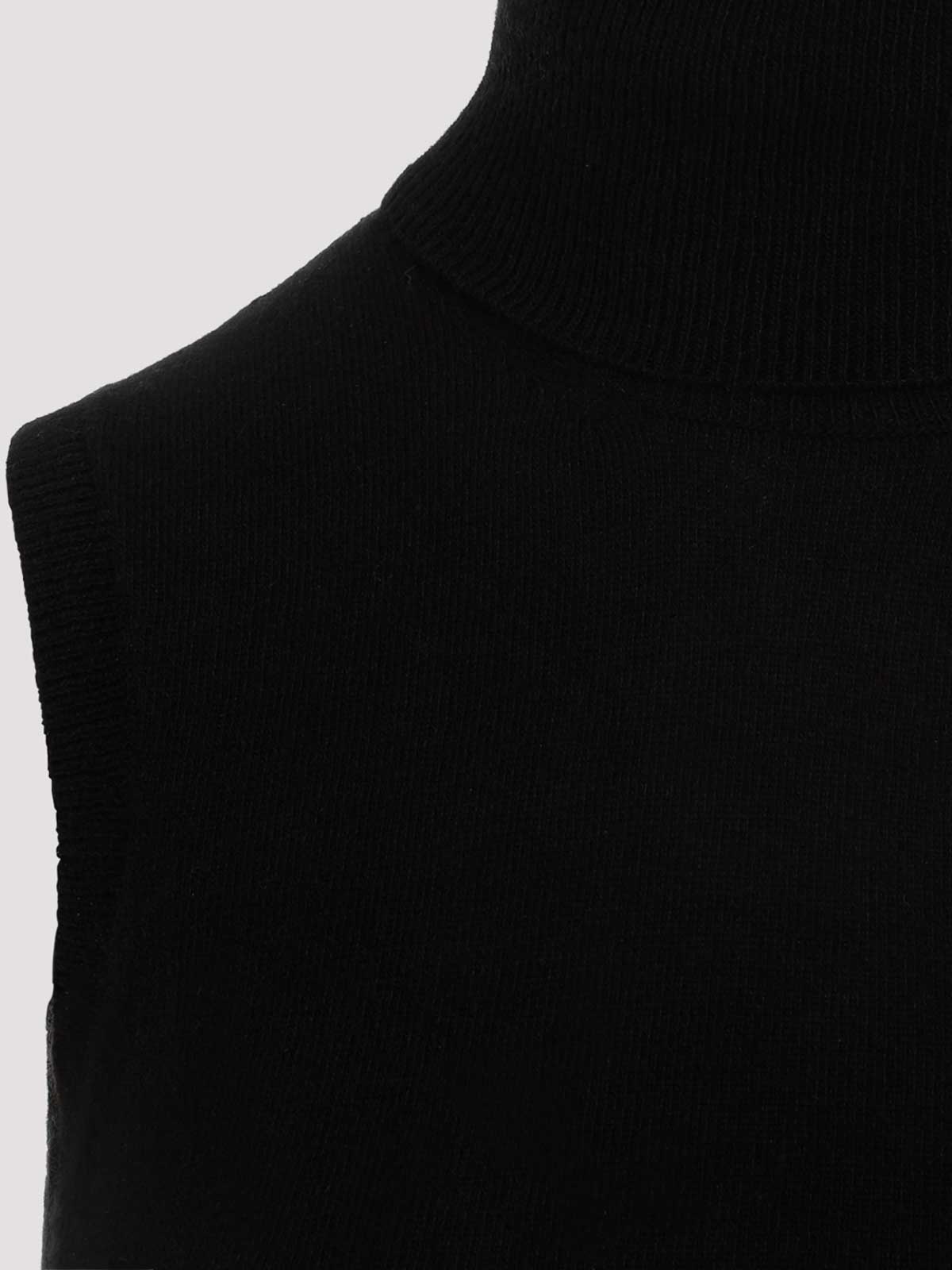 Mm6 Maison Margiela Mm6 By Maison Margiela Black Wool Midi Dress In Black