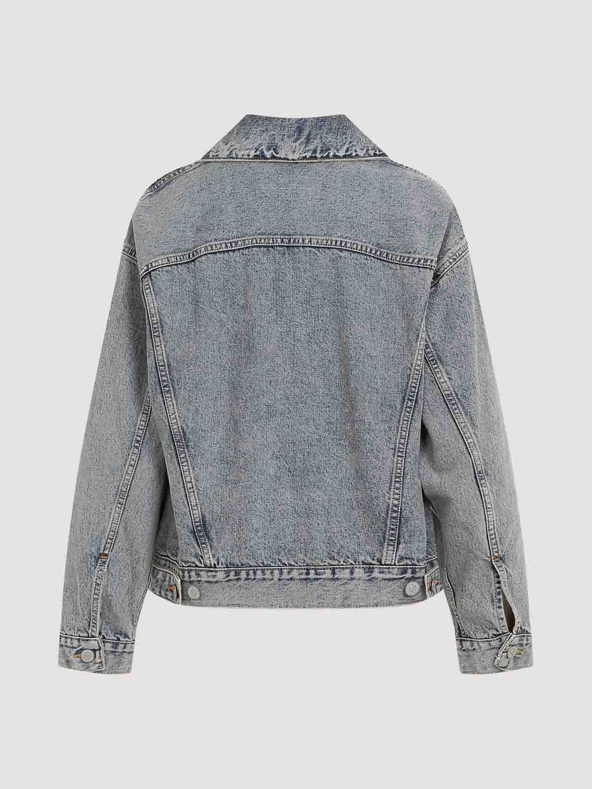 Mm6 Maison Margiela Denim Light Blue Cotton Jacket In Blue