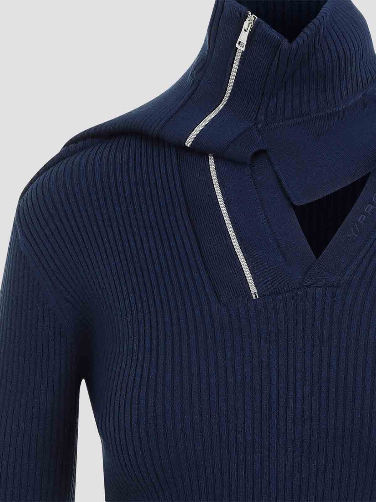 Y/project Suéter Cuello Redondo - Azul Oscuro In Blue