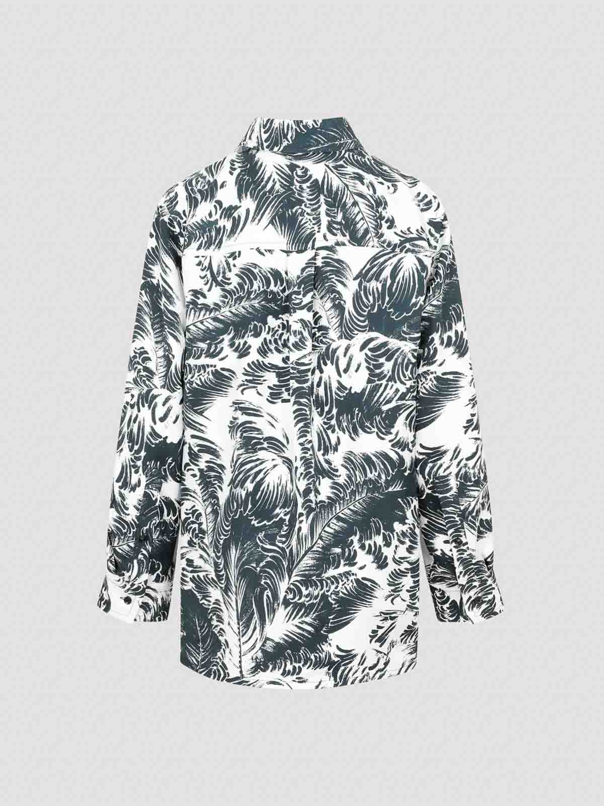 Bottega Veneta Multicolor Printed Silk Shirt In Blue