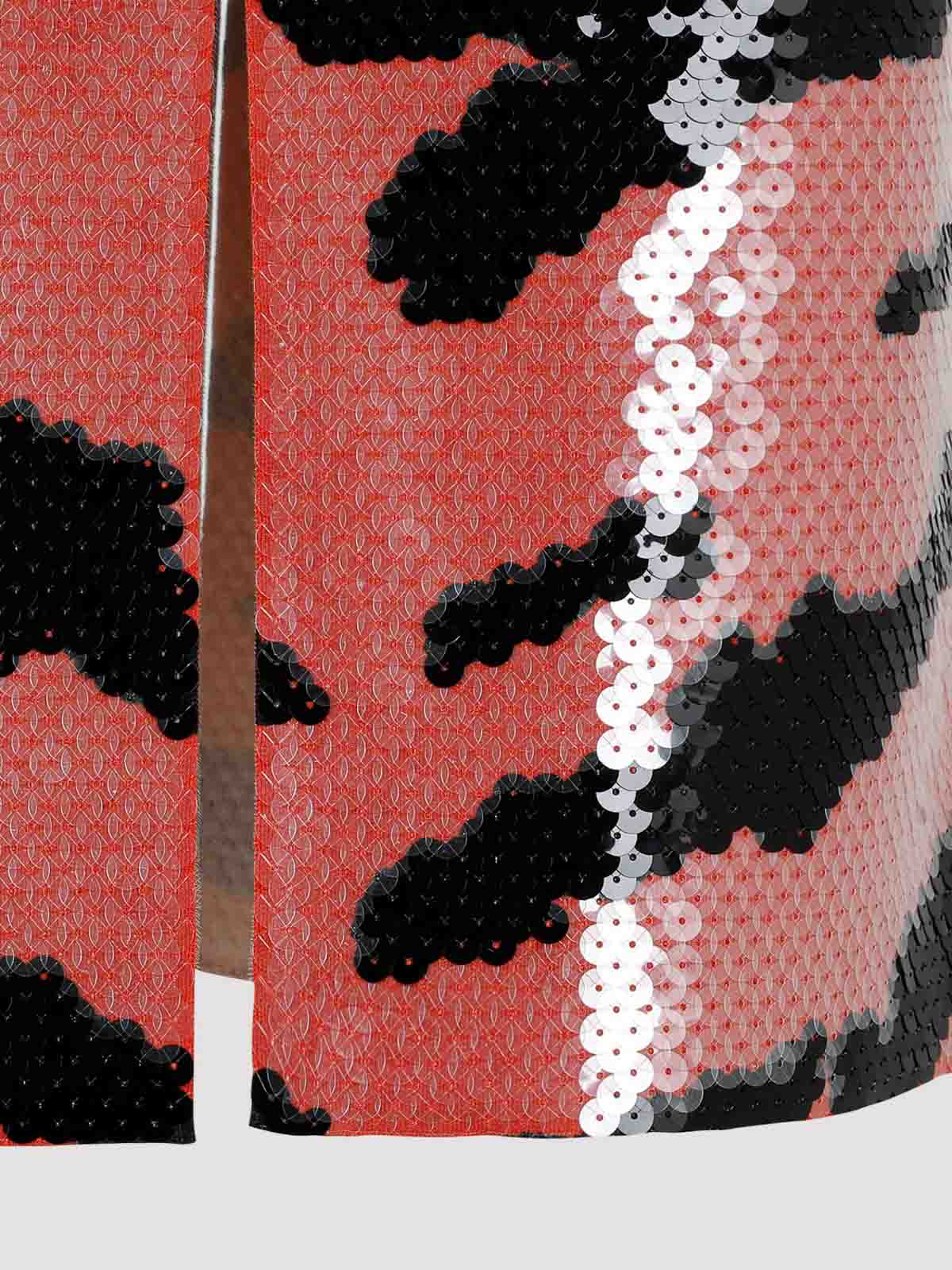 Bottega Veneta Multicolor Embellished Viscose Skirt In Animal Print
