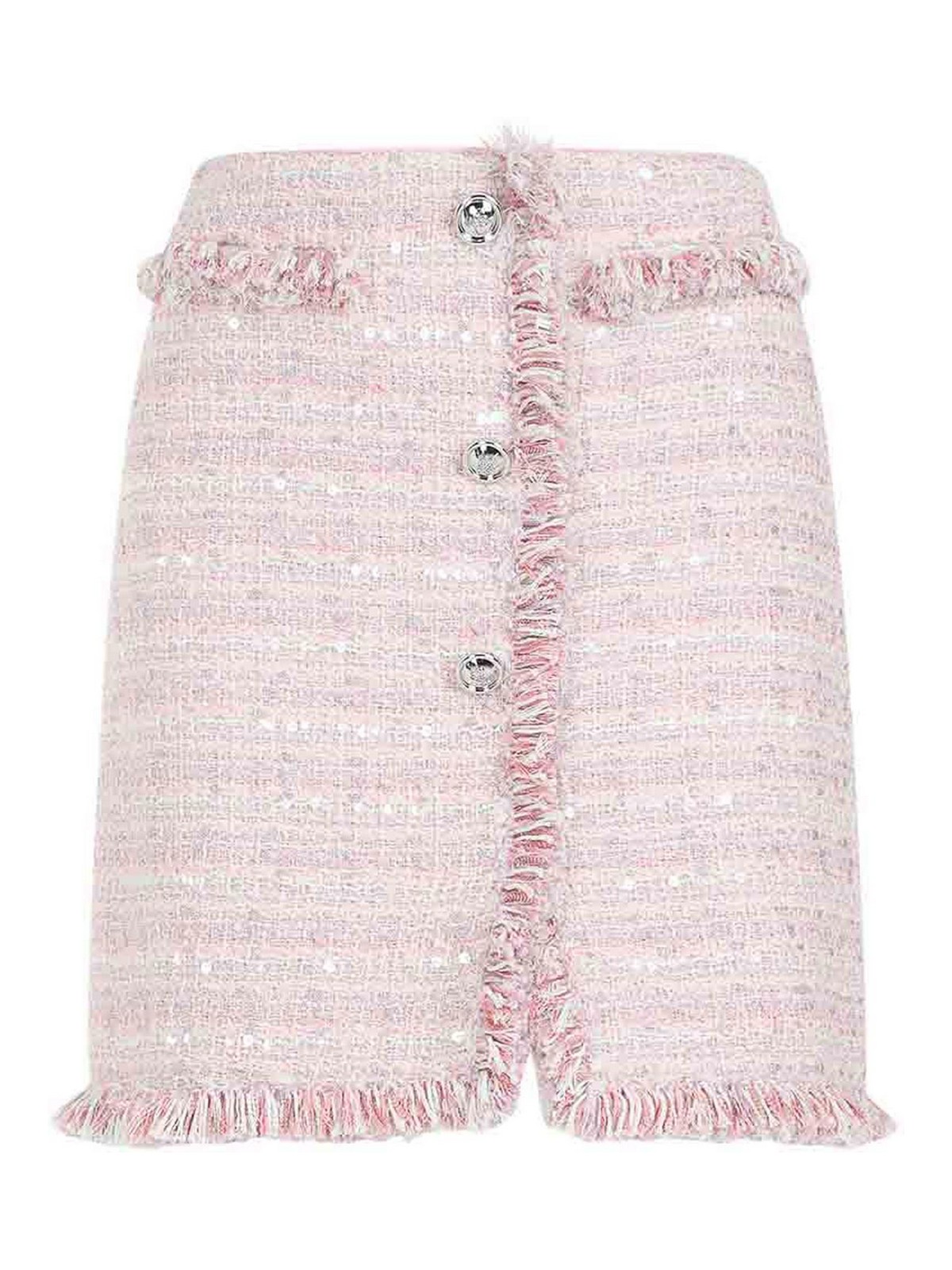 Giambattista Valli Boucle Mini Skirt Sequin Embellishments In Pink