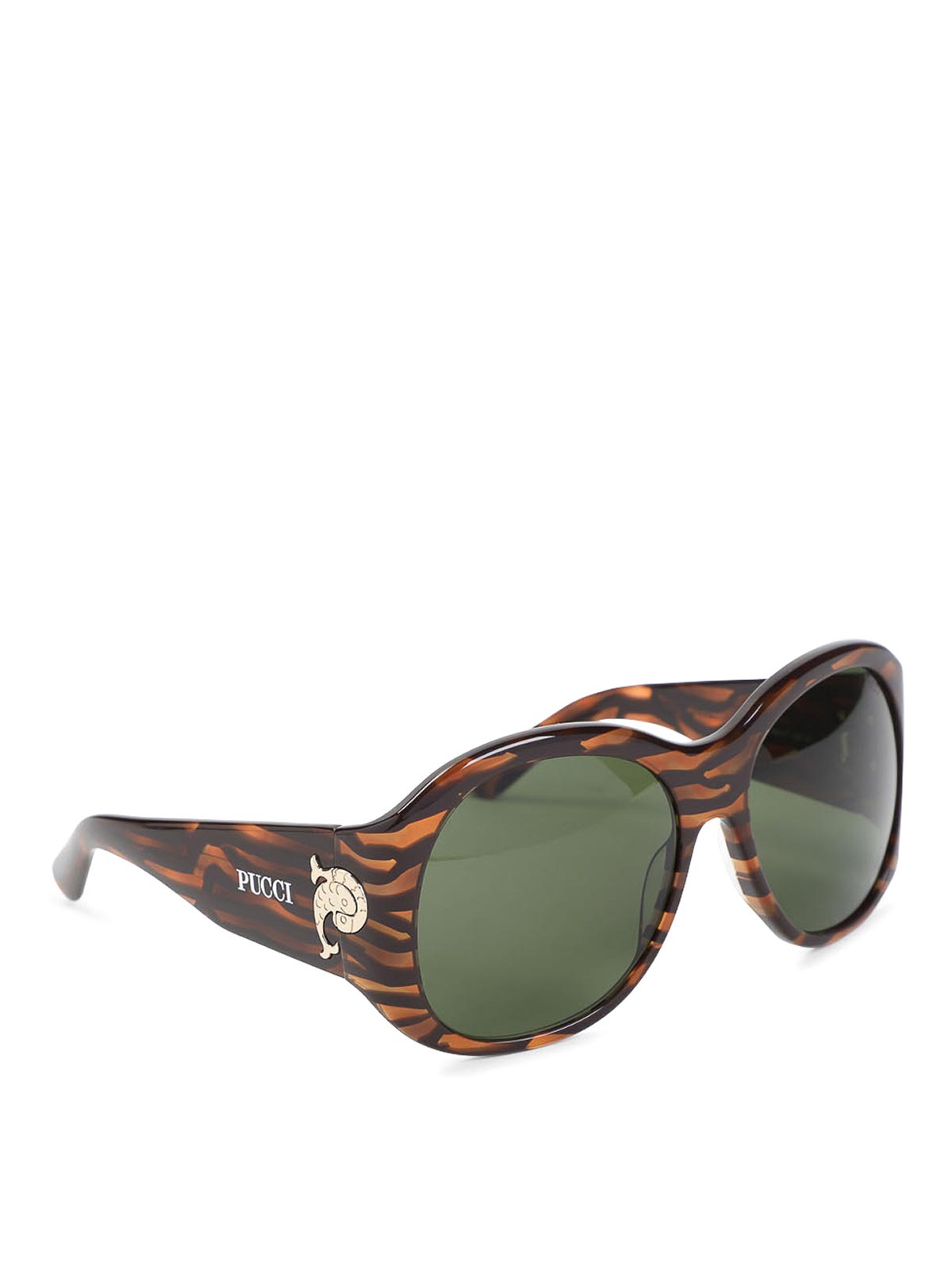 サングラス PUCCI SS25 Pucci Eyewear Acetate Sunglasses (EP0233 56N) Emilio Pucci EP0233 Sunglasses | FramesDirect.com