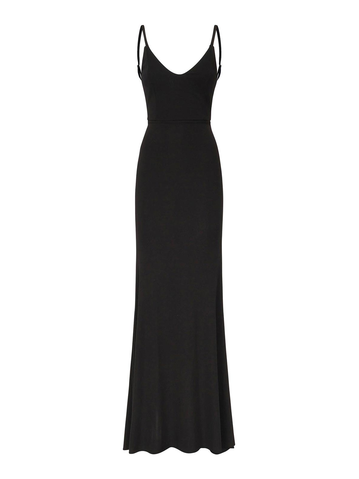 Alberto Audenino Long Dress With Open Back In Black
