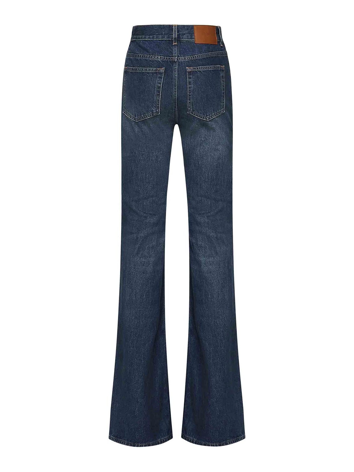 Chloé Wide Leg Flare Jeans In Blue