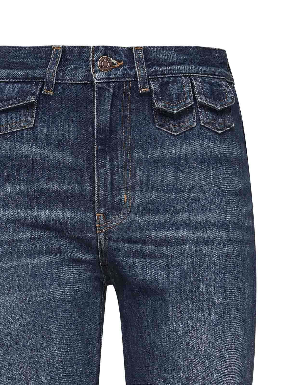 Chloé Wide Leg Flare Jeans In Blue