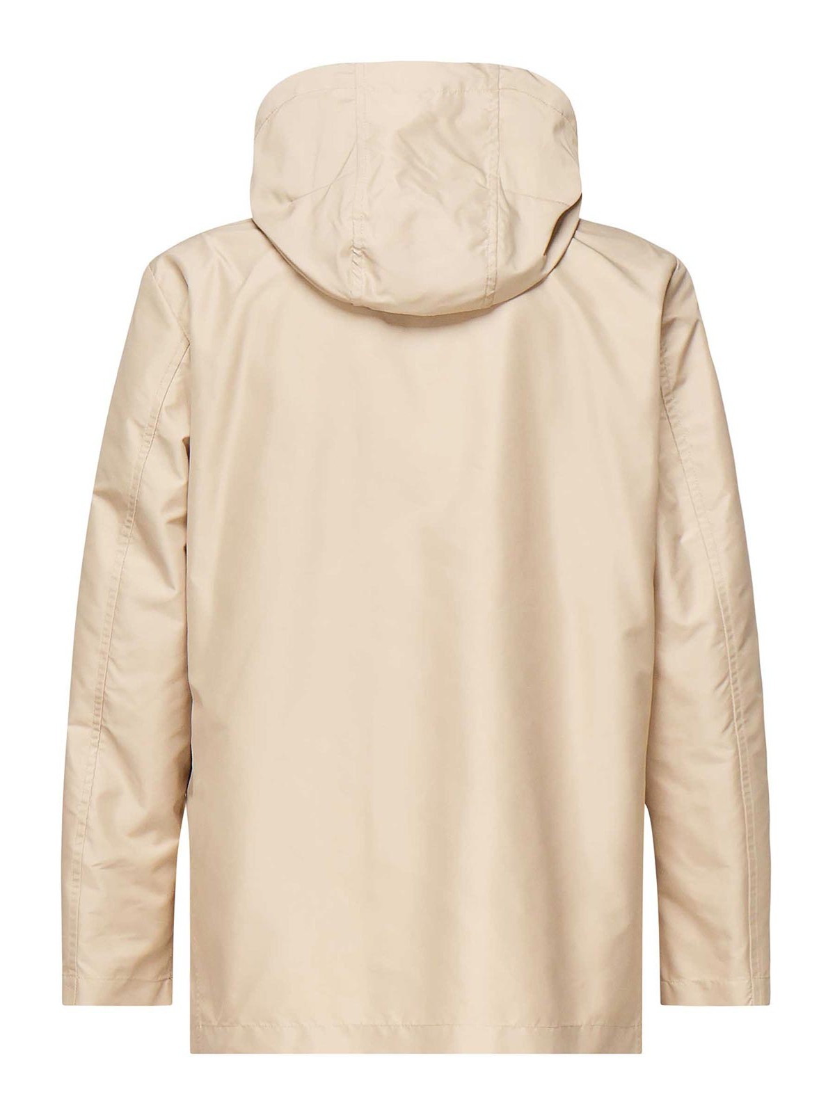 Fay Sand Technical Poplin Short Parka In Sand
