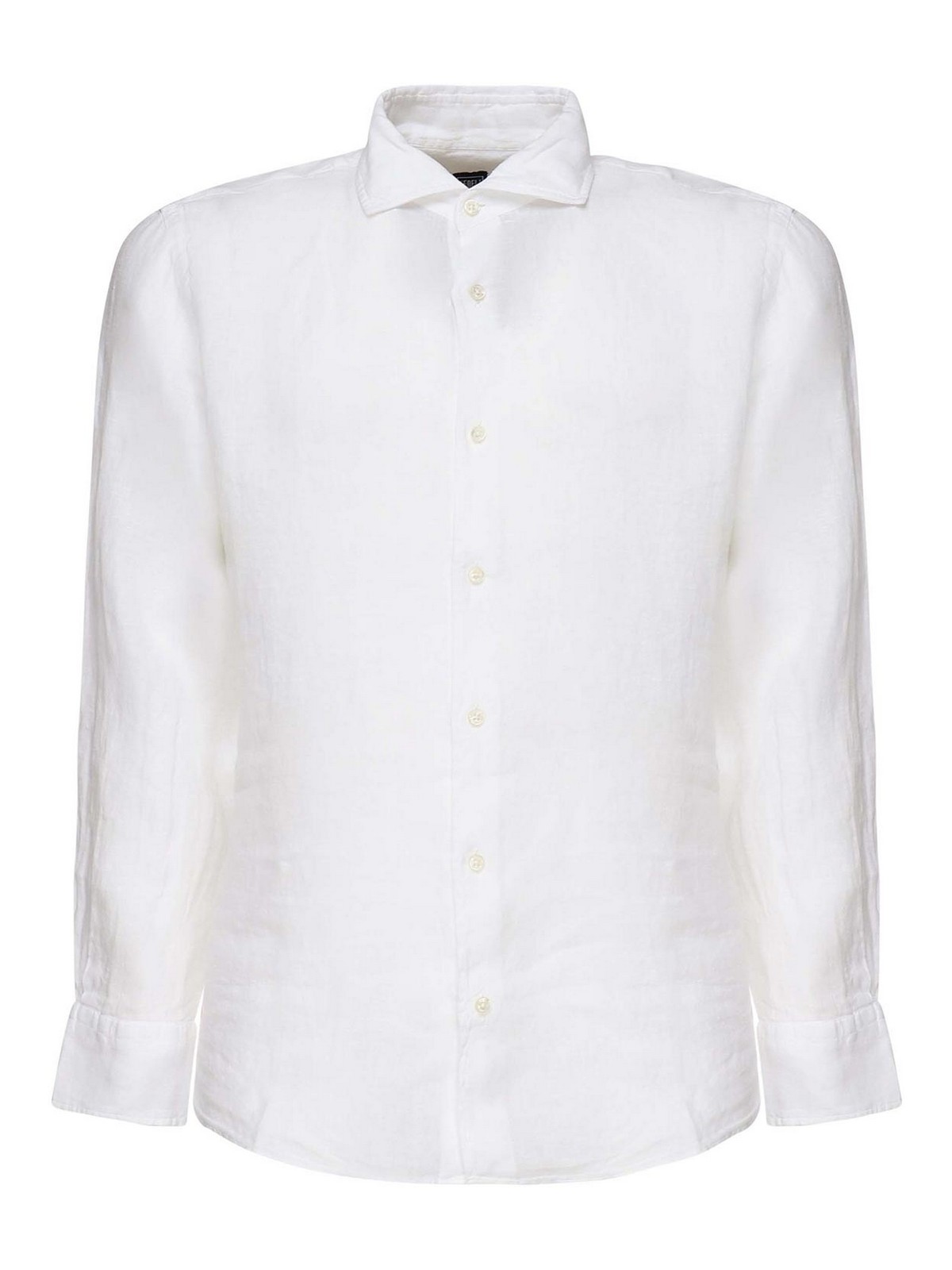 Fedeli Nick Linen Shirt In White