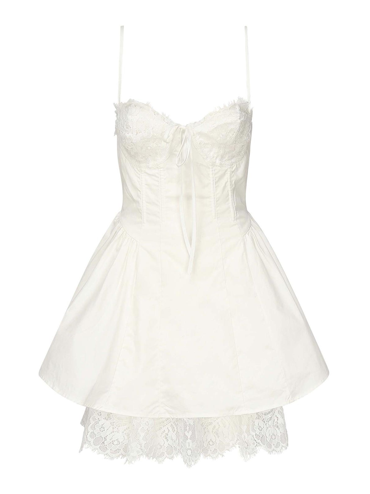 For Love & Lemons Shae Mini Dress In White