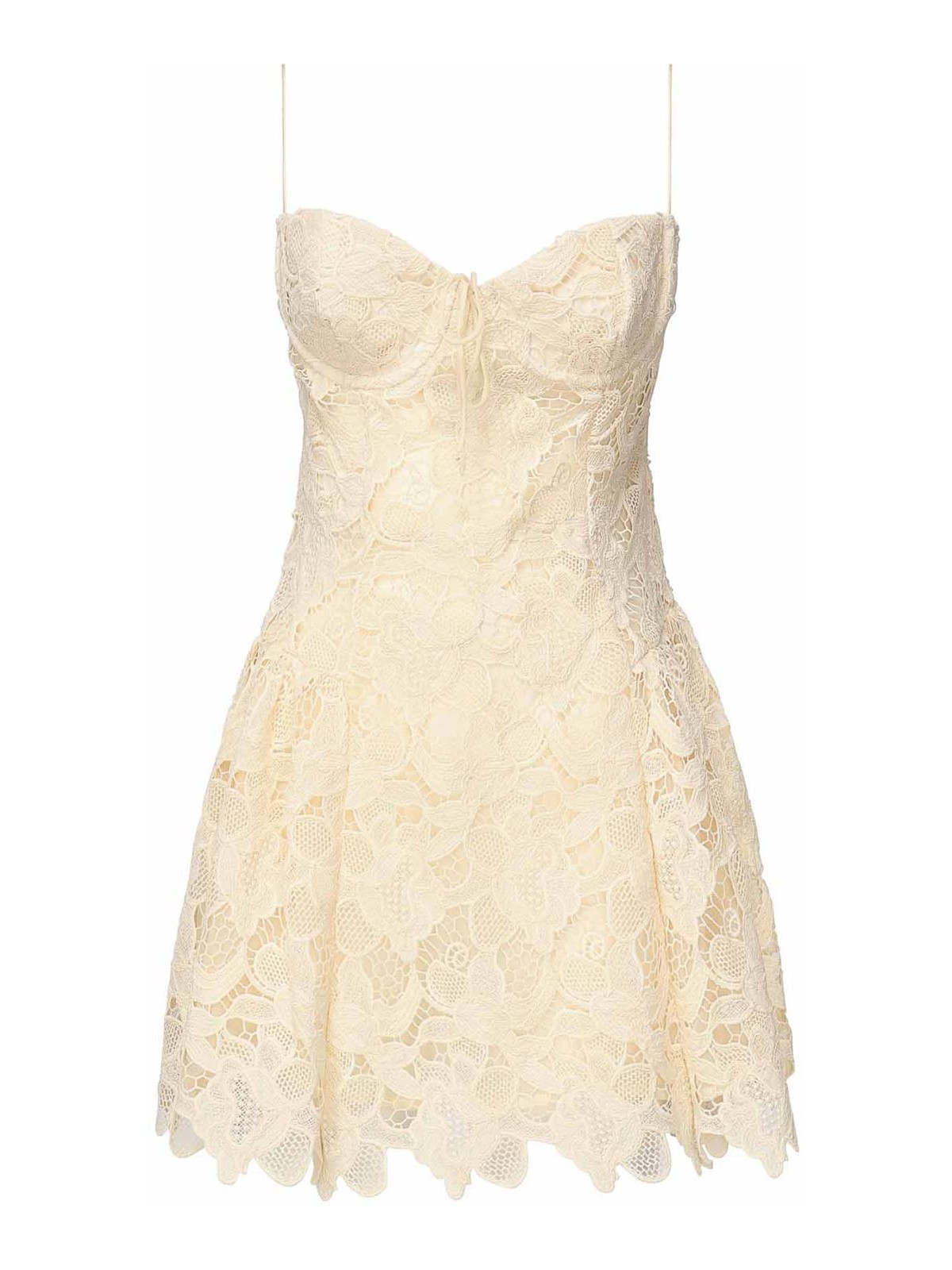 For Love & Lemons Coco Mini Dress In White