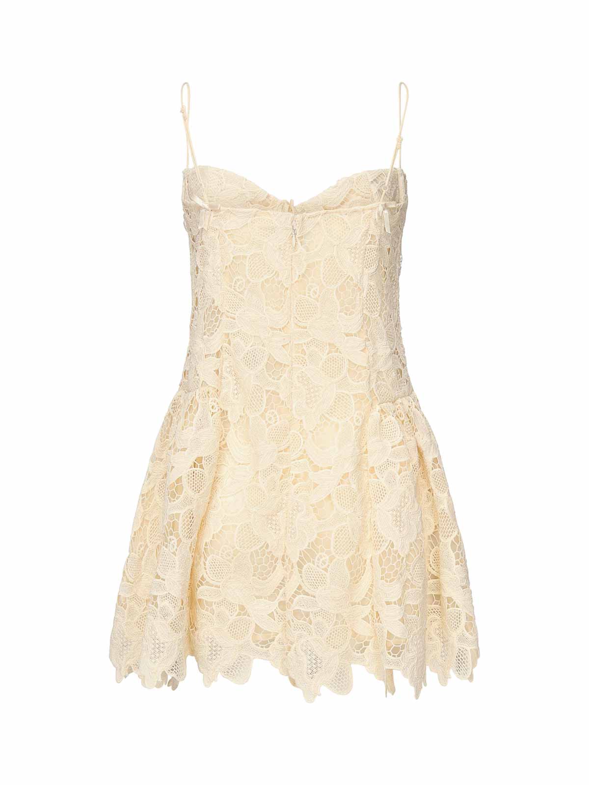 For Love & Lemons Coco Mini Dress In White