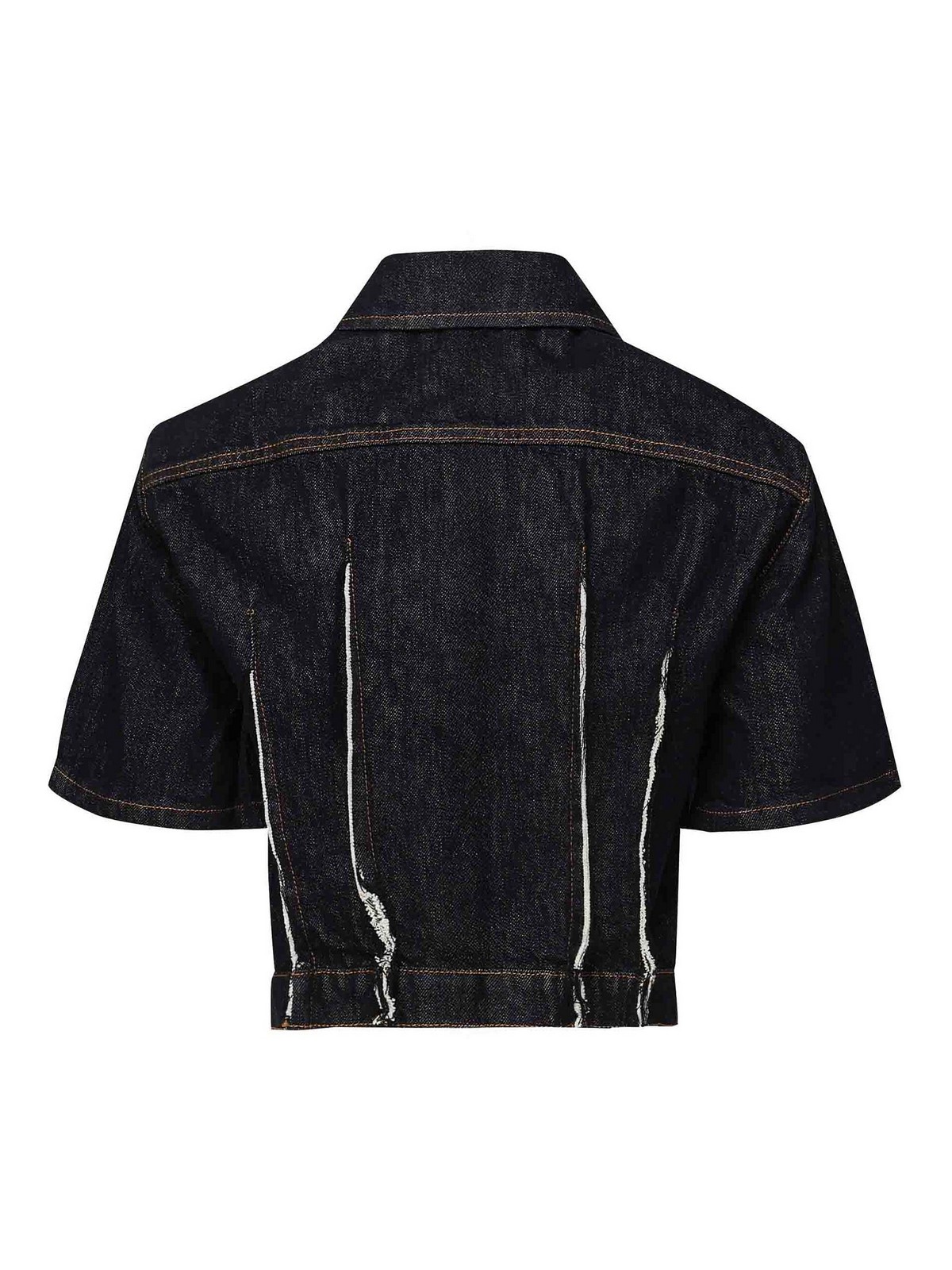 John Richmond Short Denim Shirt In Black