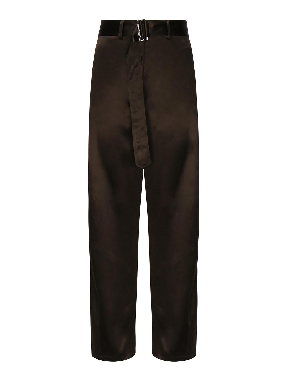 Magda Butrym Cotton Trousers With Belt In Brown