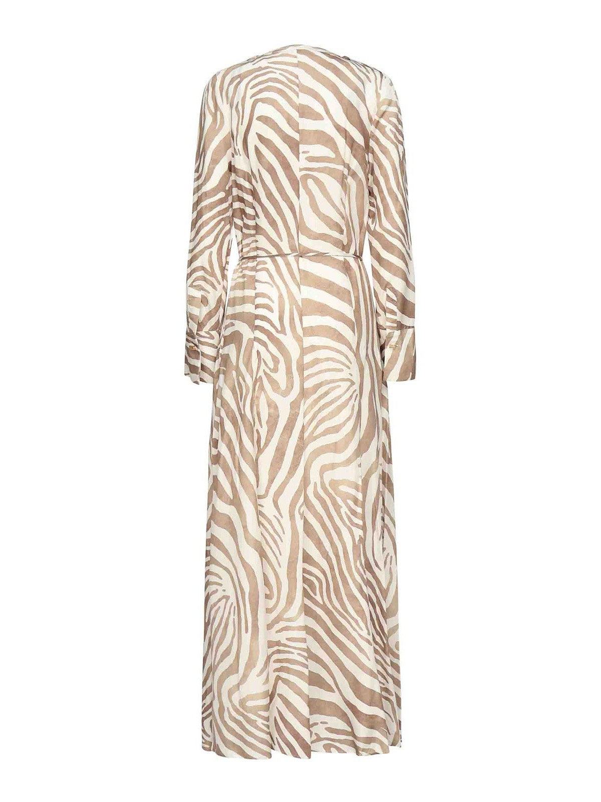 Marciano Maxi Zebra-print Button-front Dress In Multi
