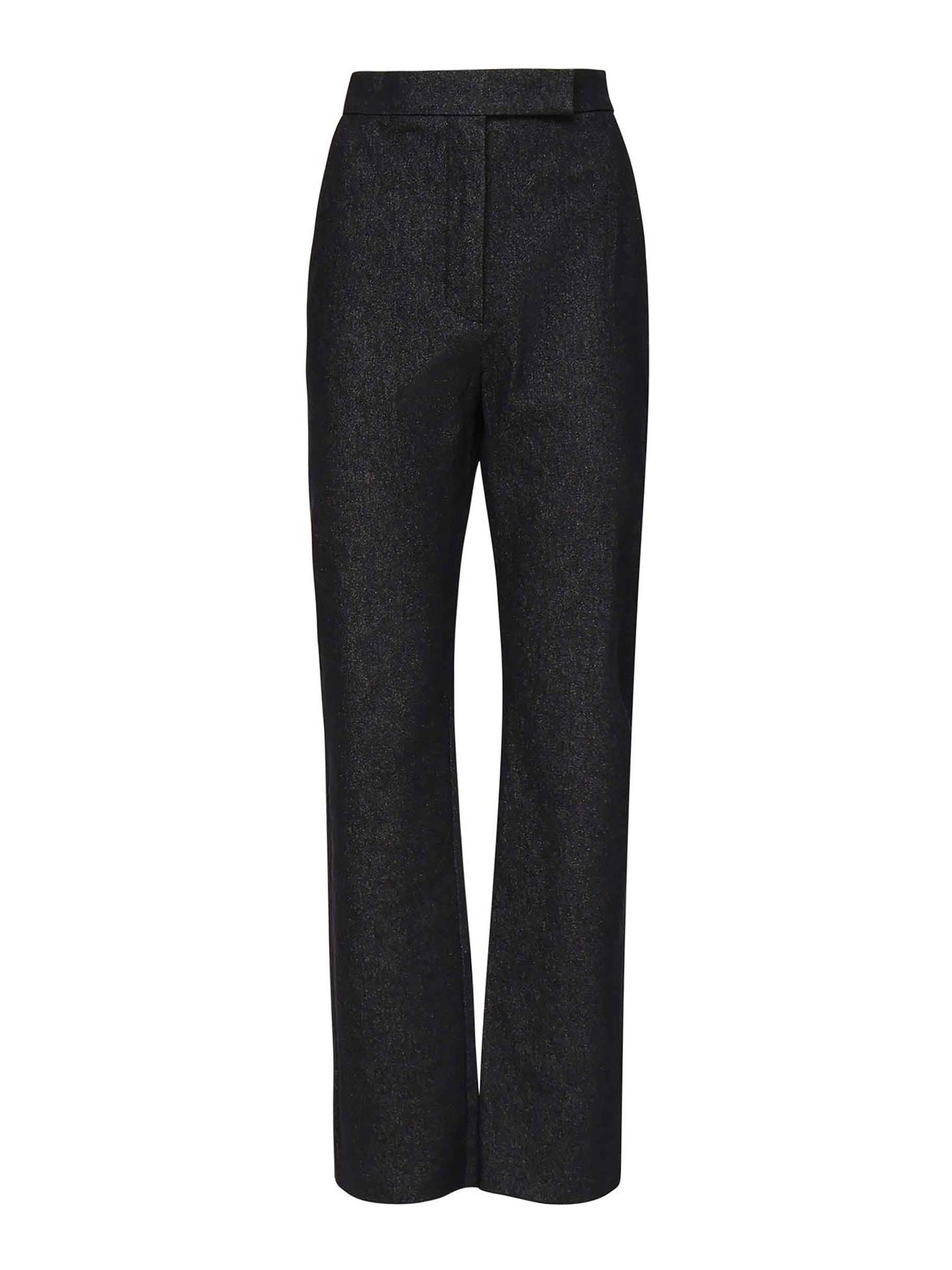 Max Mara Cotton Pants Cropped In Blue