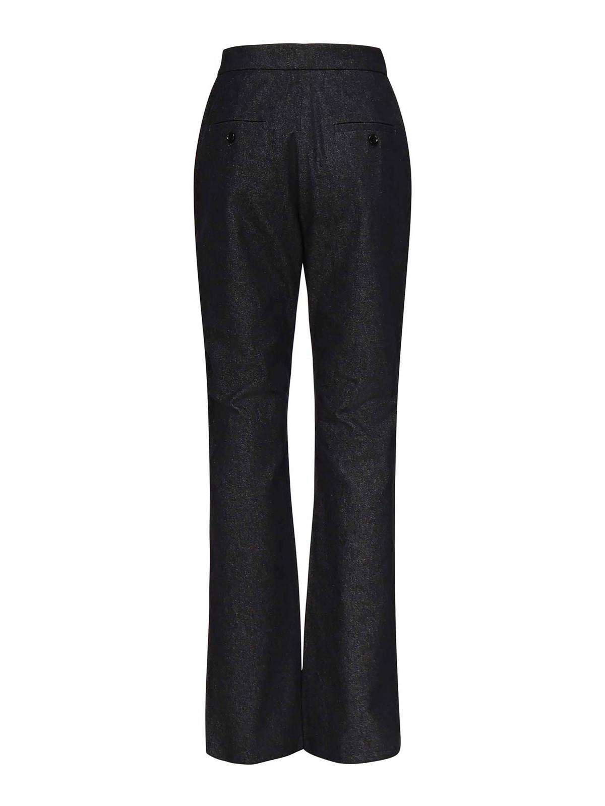Max Mara Cotton Pants Cropped In Blue