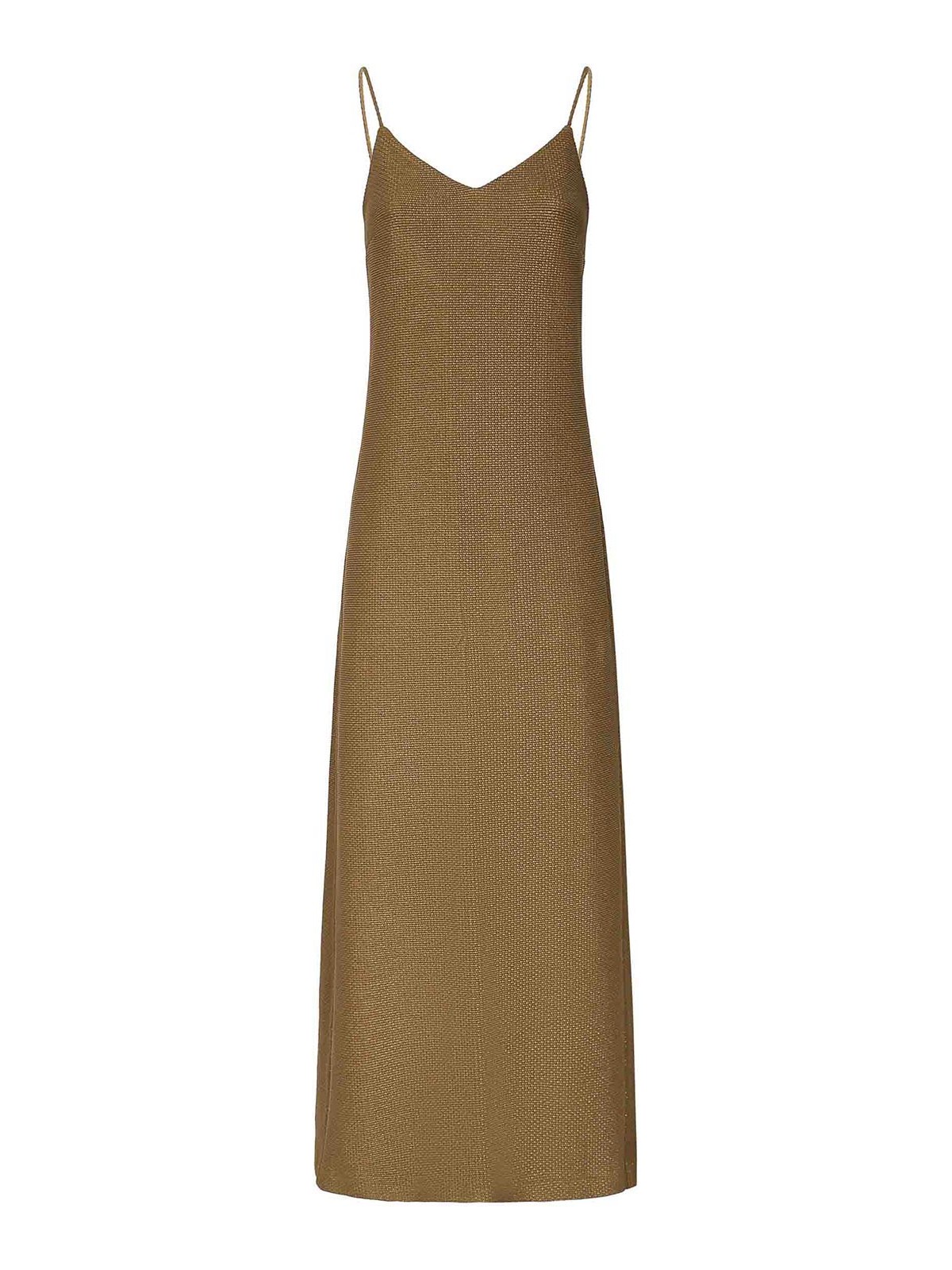 Max Mara Slip Dress In Jacquard Jersey In Green