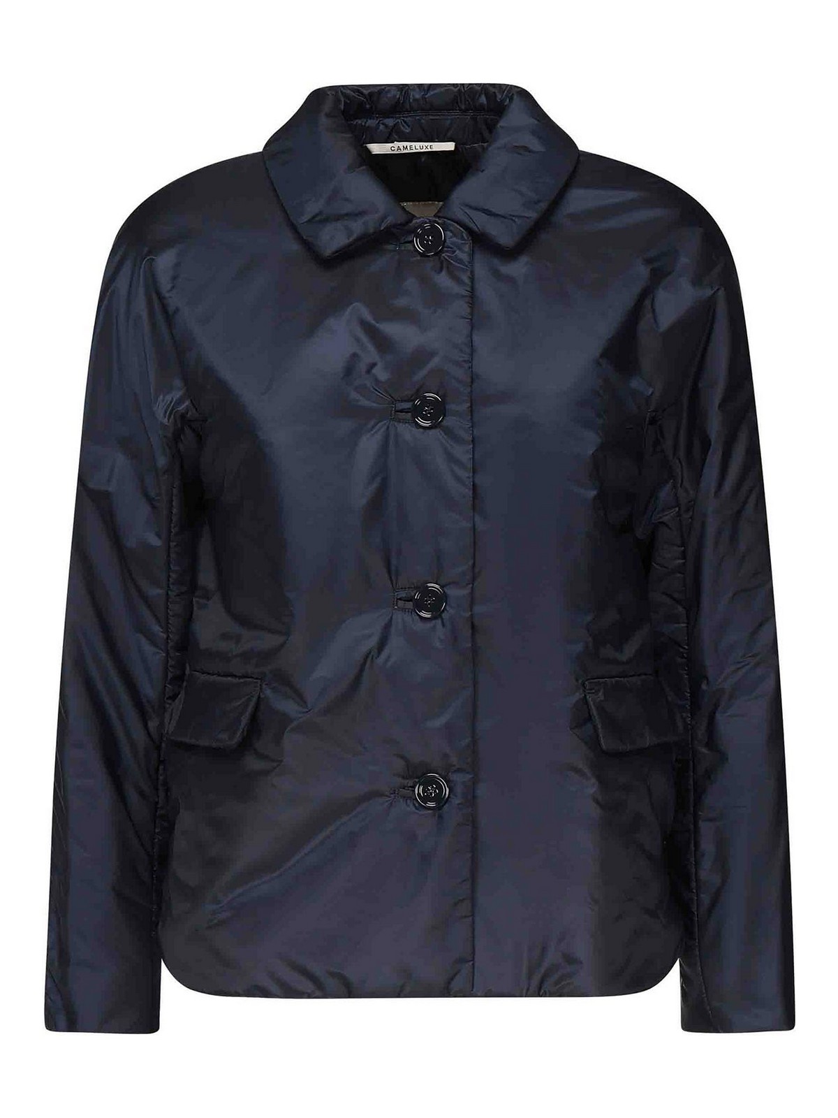 Max Mara The Cube Greens Waterproof Padded Jacket In Blue