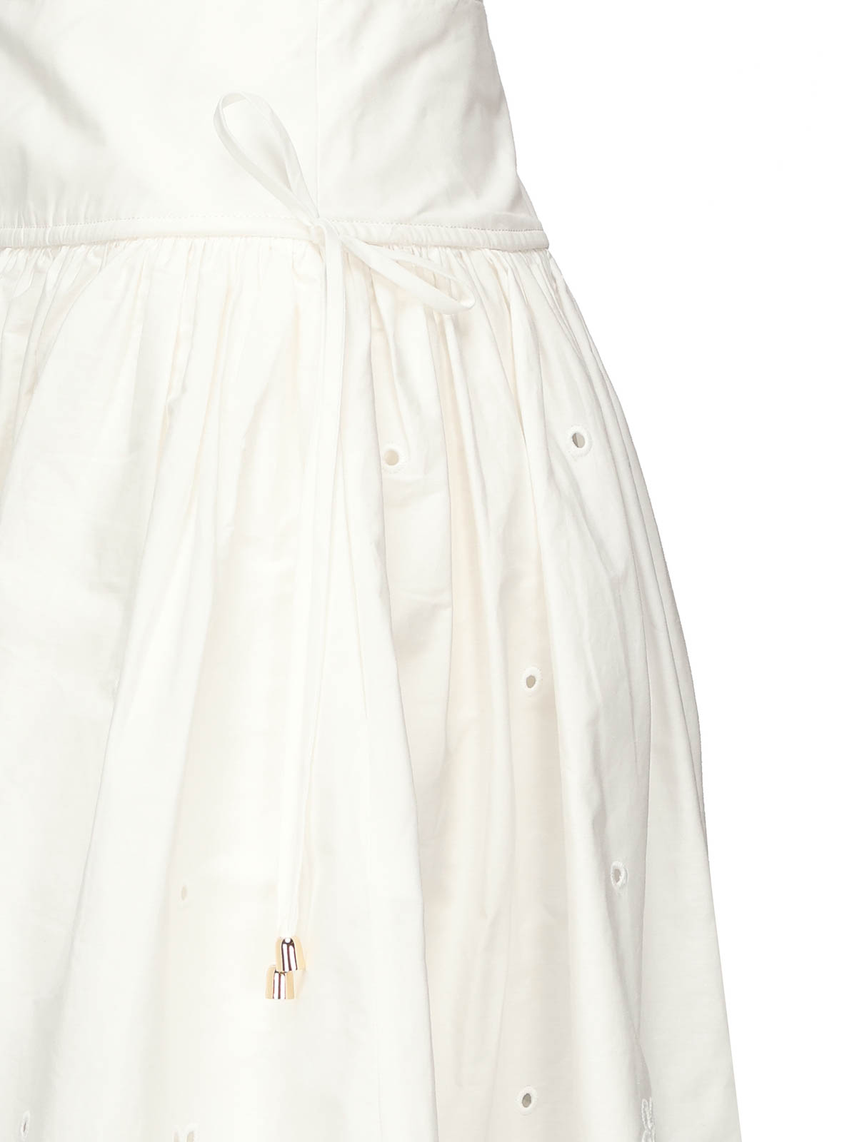 Self-portrait Embroidered Lace Midi Skirt In White