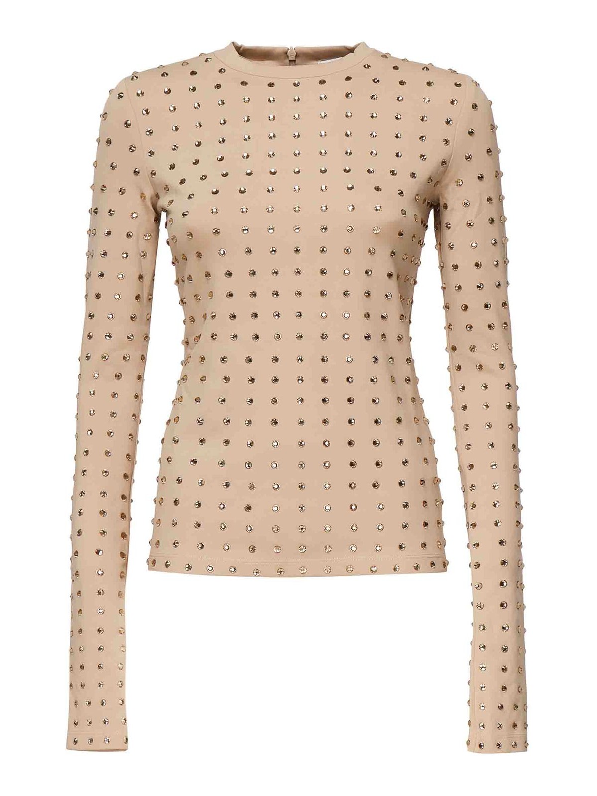 Sportmax Negus T-shirt With Strass In Nude