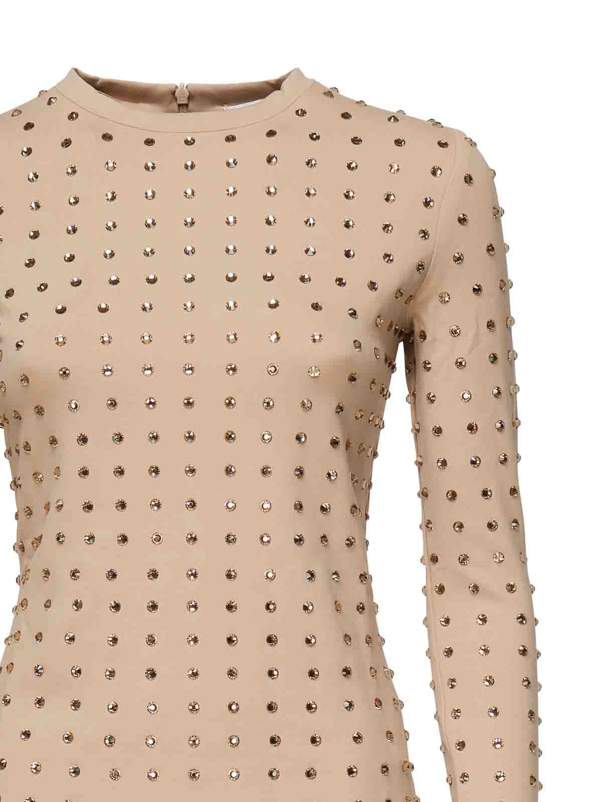 Sportmax Negus T-shirt With Strass In Nude