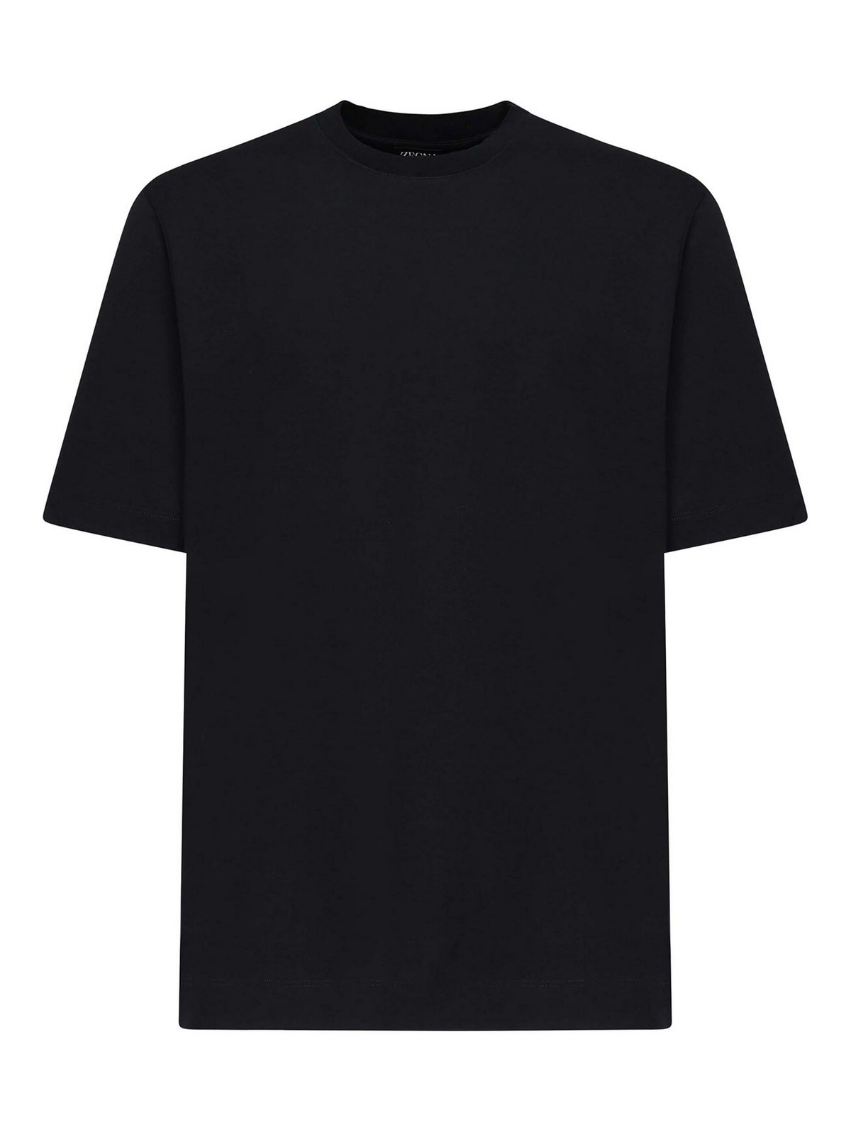 Zegna Short-sleeved Crewneck T-shirt In Black