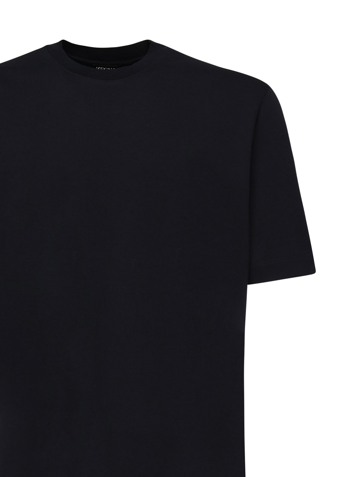 Zegna Short-sleeved Crewneck T-shirt In Black