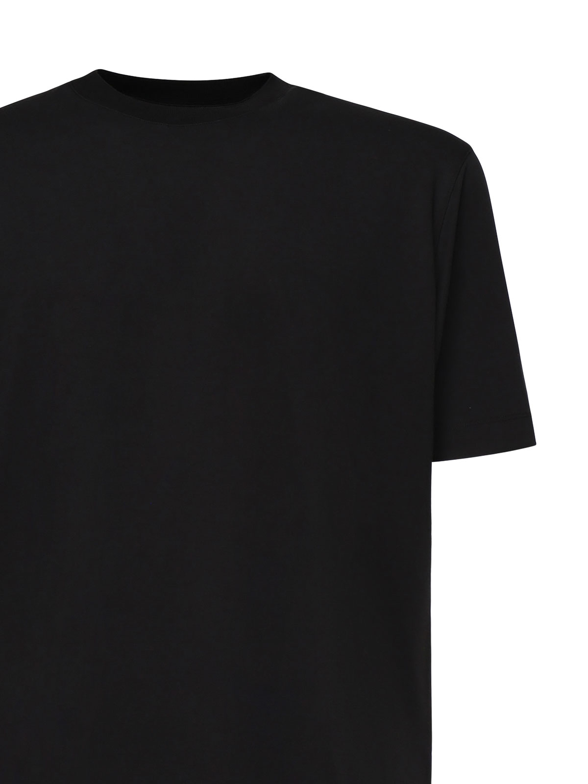 Zegna Short-sleeved Crewneck T-shirt In Black