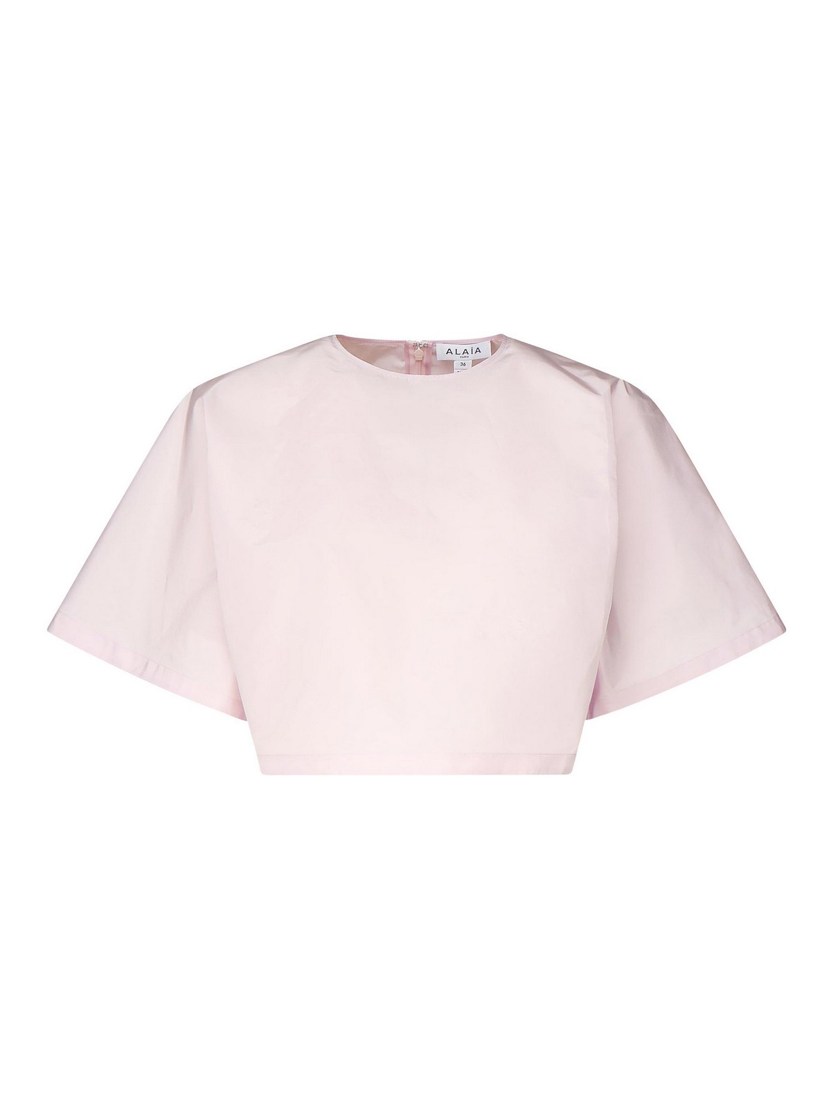 Alaïa Taffet T-shirt In Pink