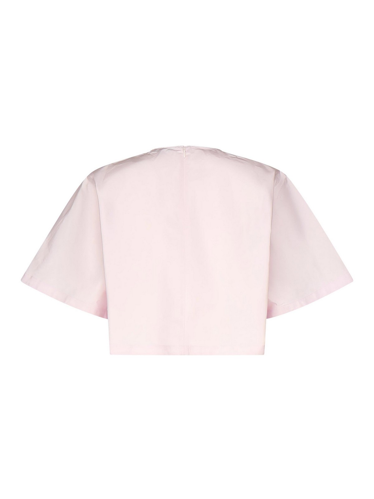 Alaïa Taffet T-shirt In Pink