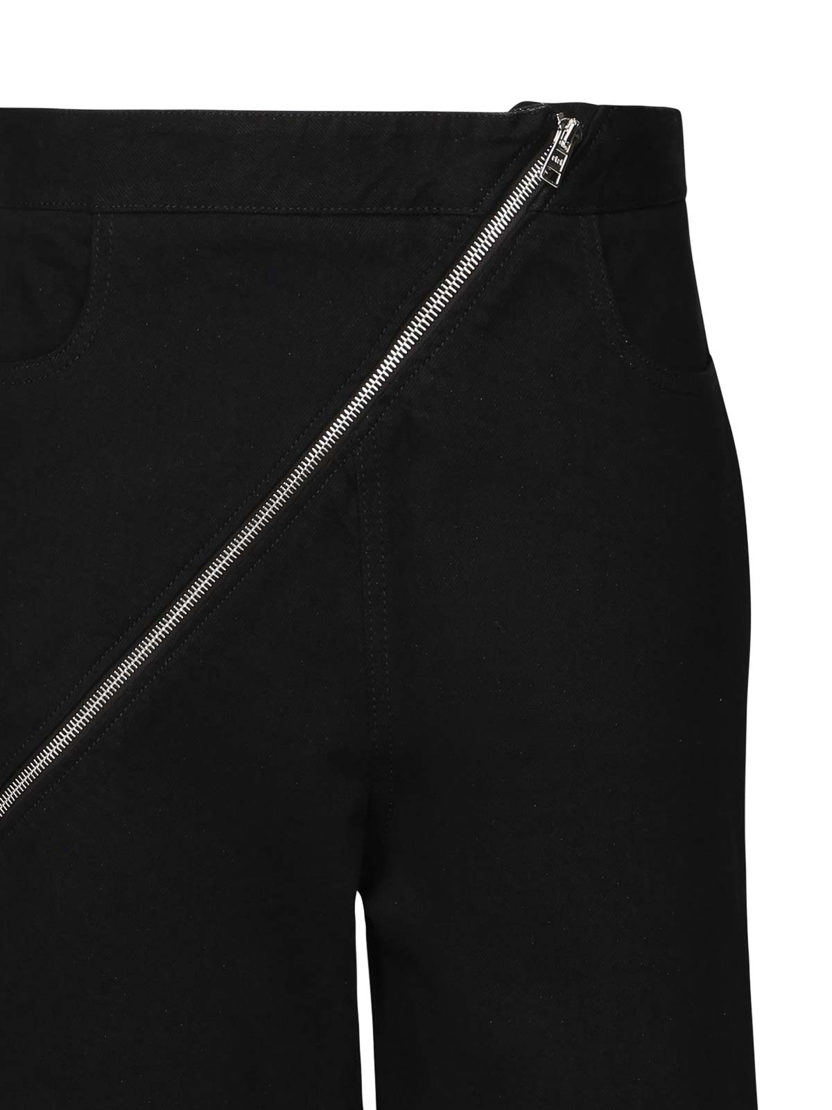 Alaïa Womens Noir Alaia Spiral Two-patch-pockets Wide-leg High-rise Denim-blend Trousers In Black
