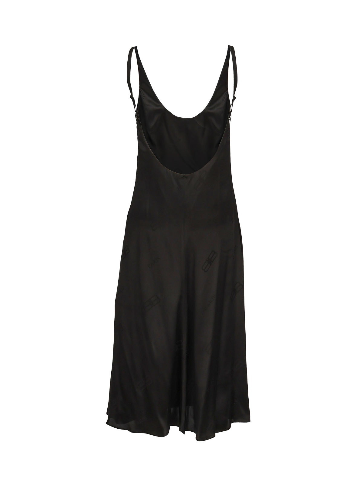 Balenciaga Bb Paris Jacquard Midi Dress In Black