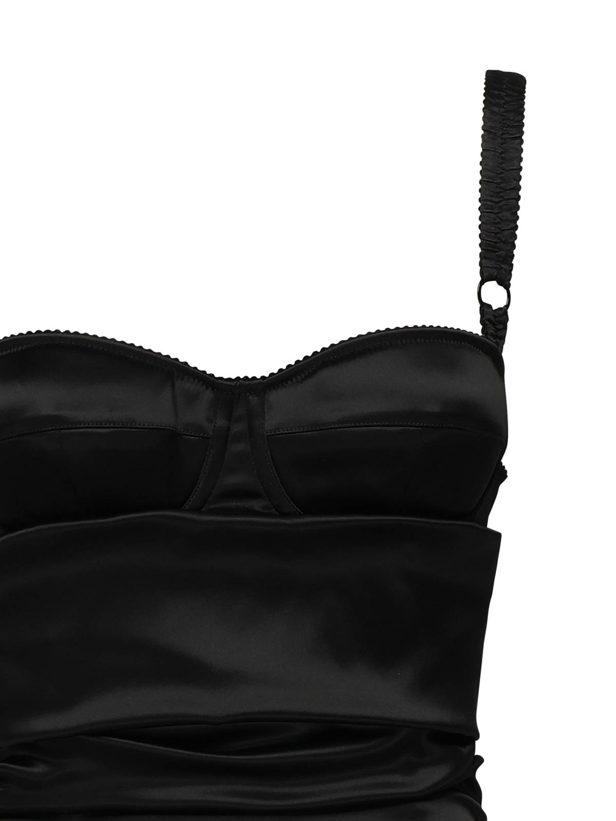 Dolce & Gabbana Silk Blend Dress Spaghetti Straps In Black