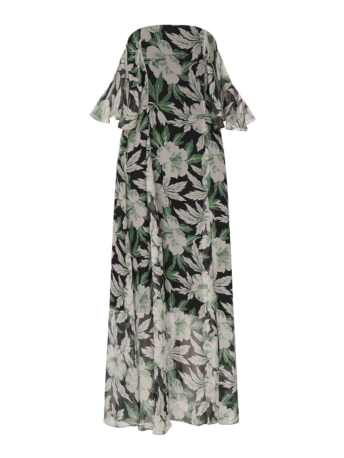 Loewe Floral Print Silk Dress In Multi