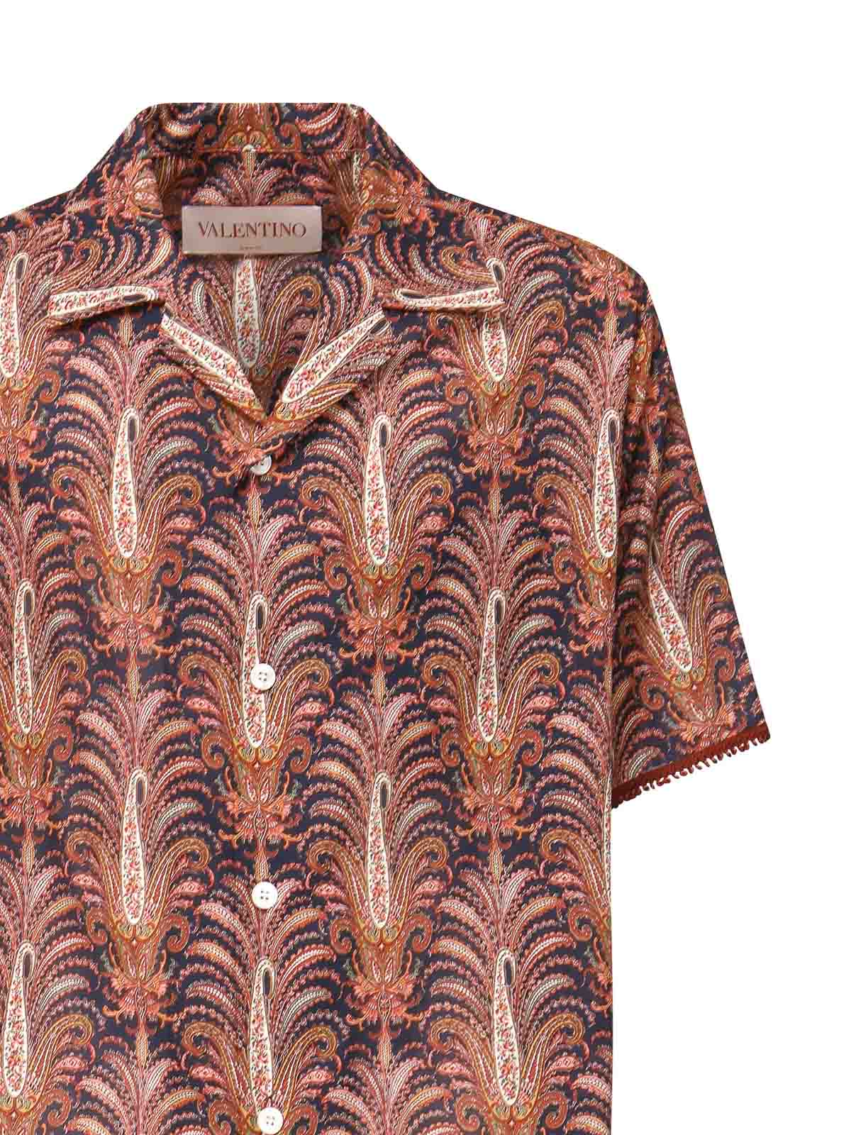Valentino Garavani Bowling Voyage Imaginaire Shirt In Brown