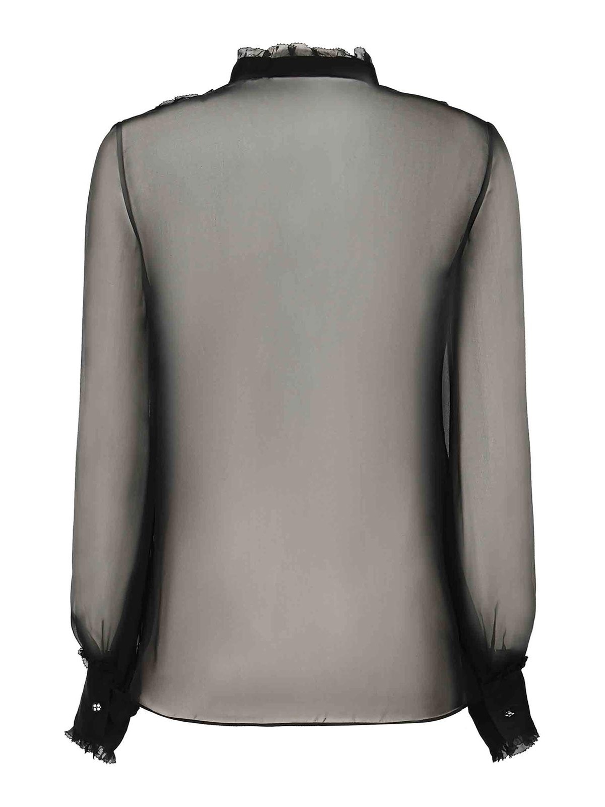Valentino Silk Chiffon Blouse In Black
