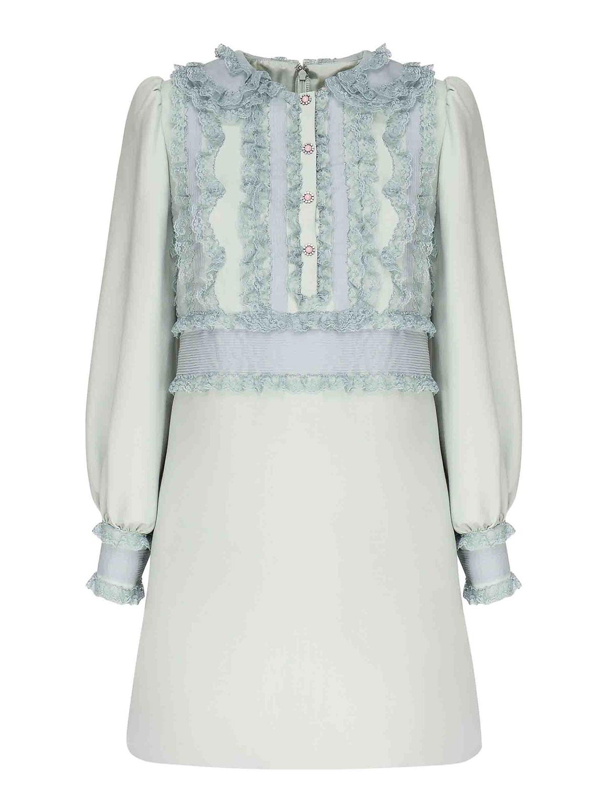 embroidered crepe couture short dress Valentino Embroidered Crepe Couture Short Dress Woman Paris 42