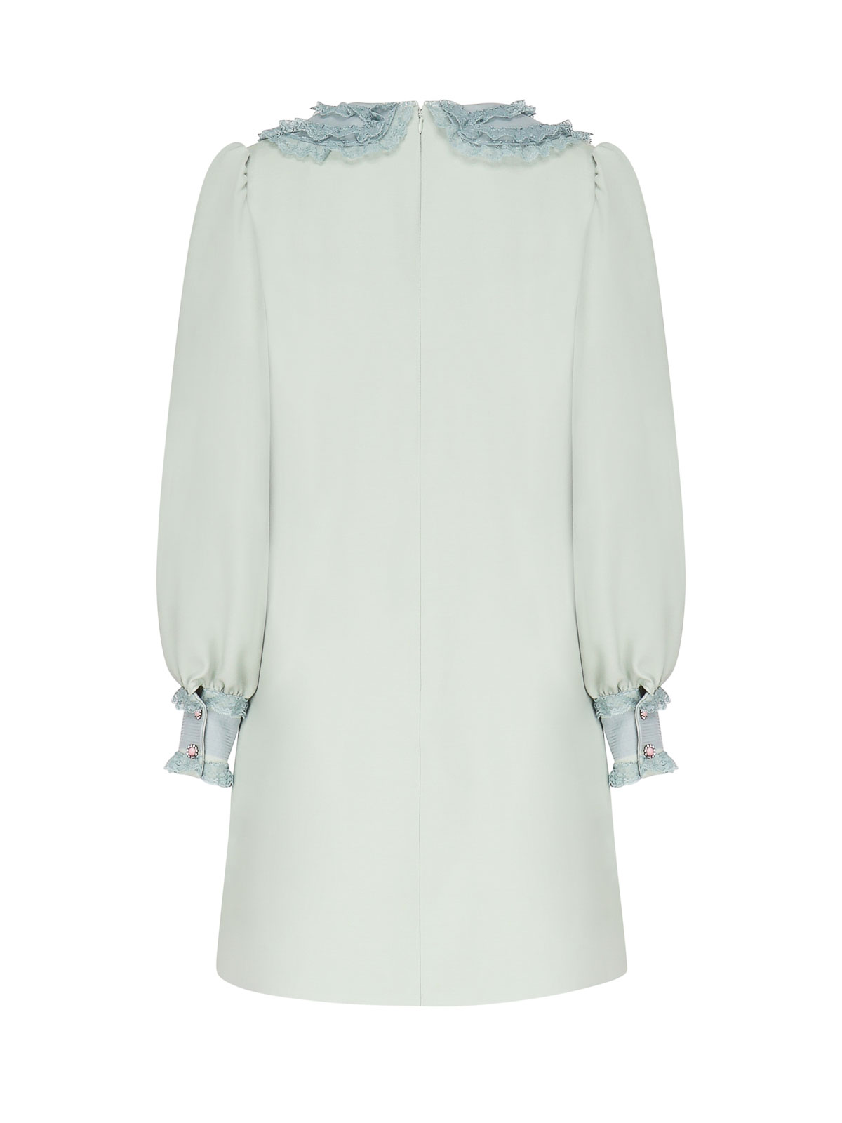 valentino embroidered crepe couture short dress Valentino Garavani Brown Embroidered Crepe Couture Short Dress main image 0