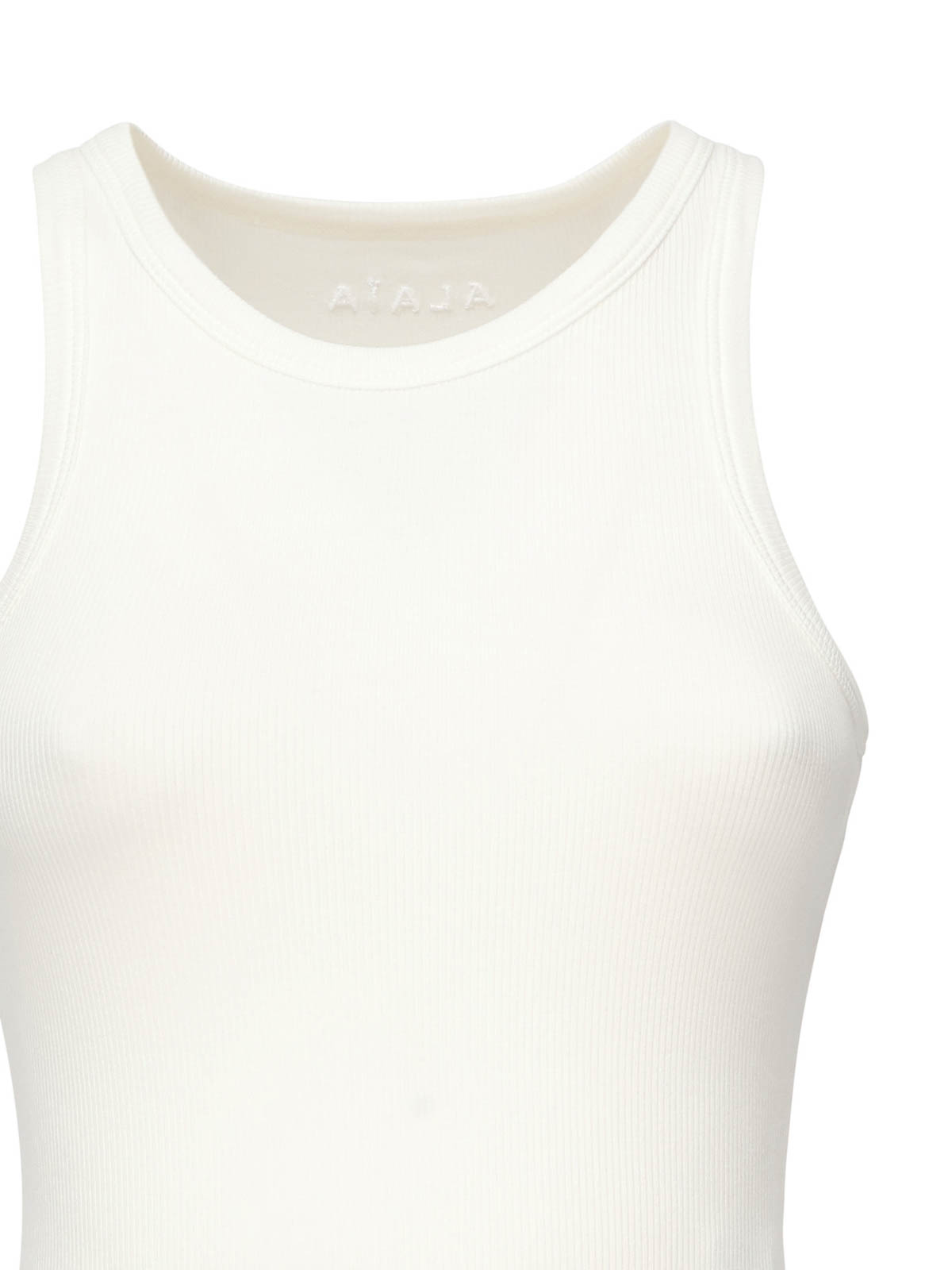 Alaïa Ribbed Bodysuit In White