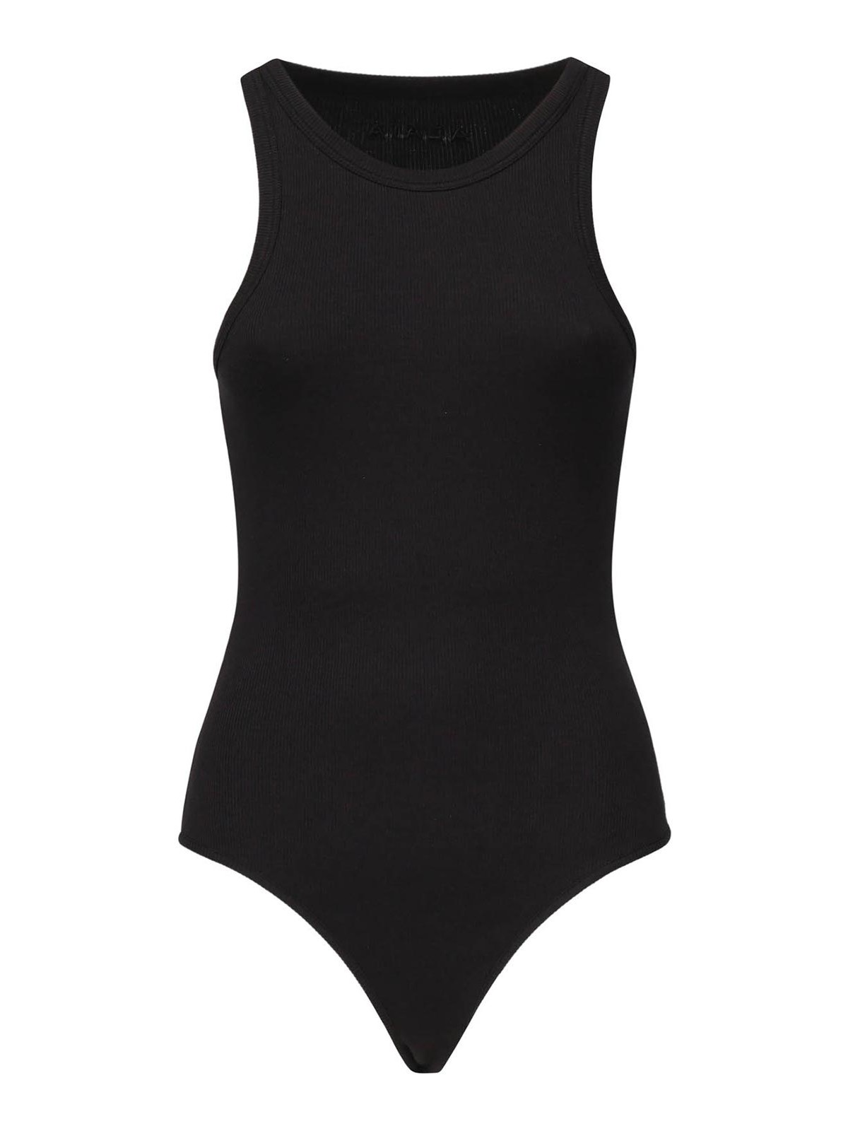Alaïa Ribbed Bodysuit In Black