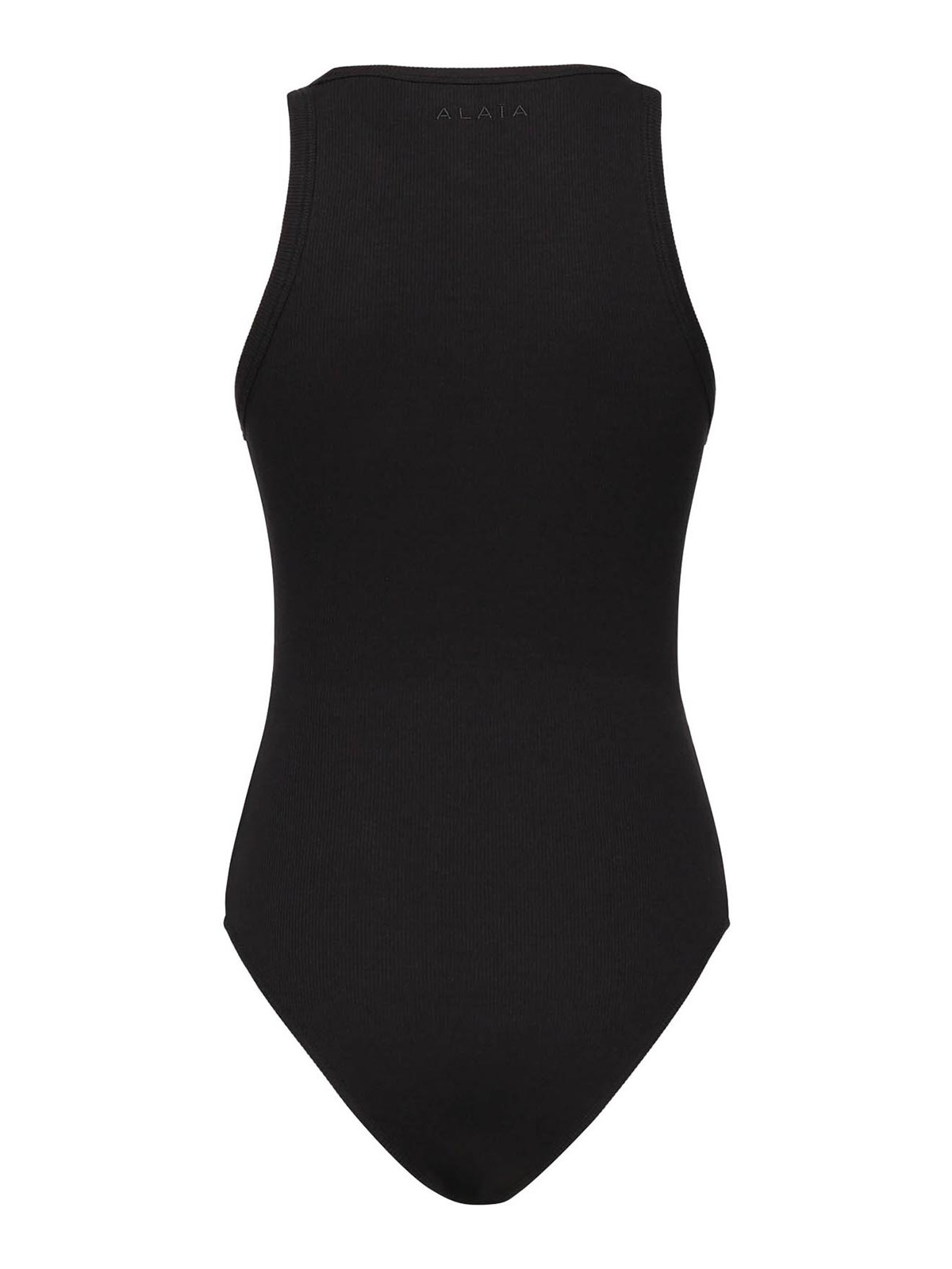 Alaïa Ribbed Bodysuit In Black