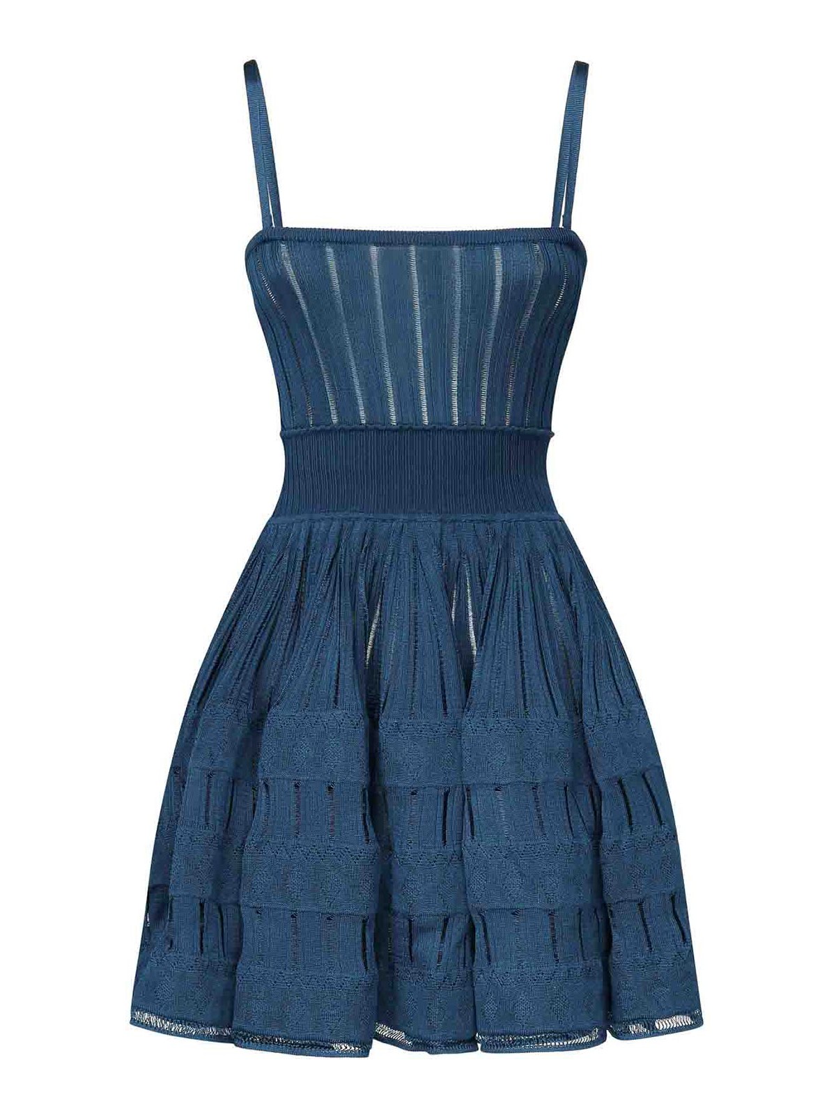 Alaïa Mini Dress Crinoline In Blue