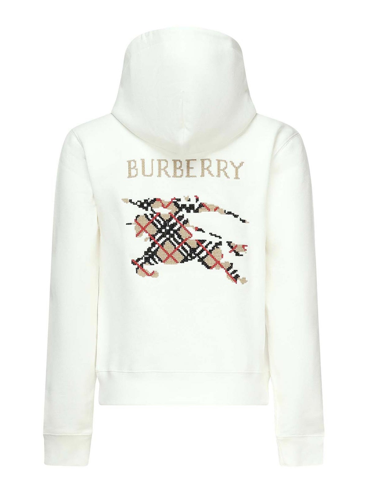 Burberry Sweatshirt With Cross-stitch Ekd In White
