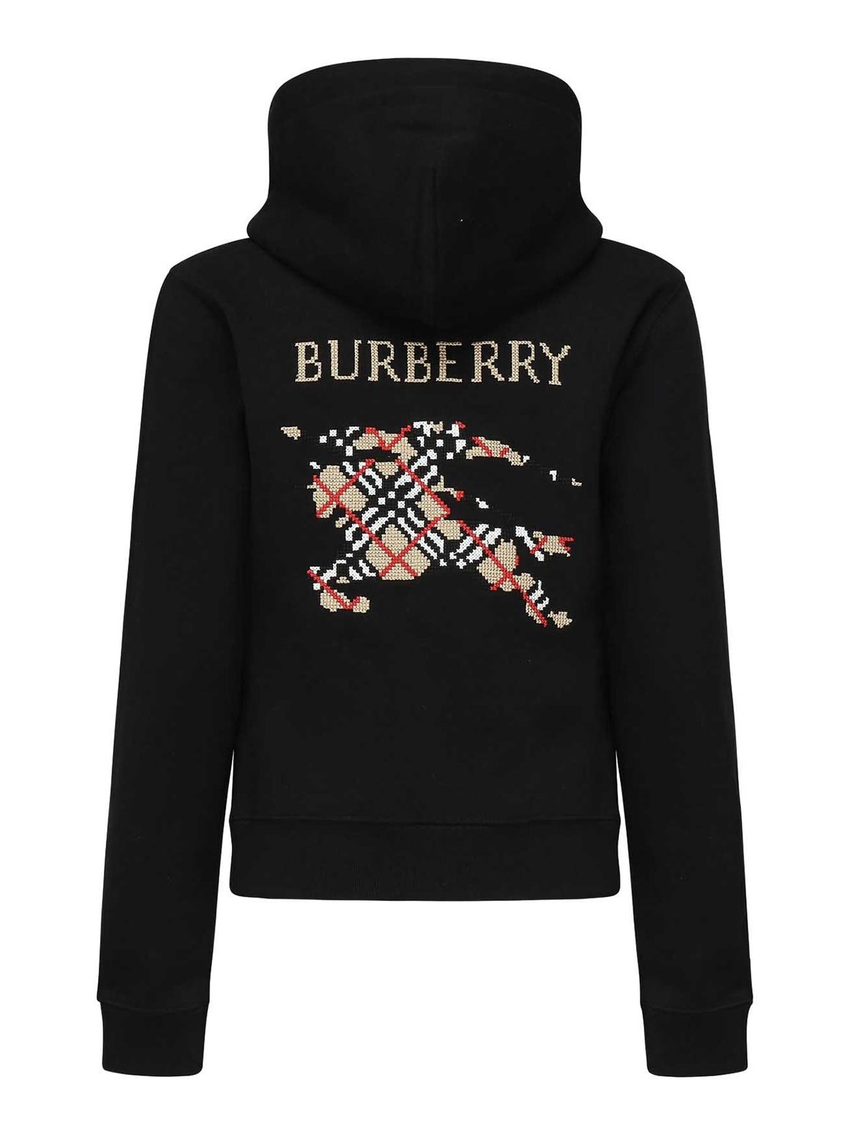 Burberry Sweatshirt With Cross-stitch Ekd In Black