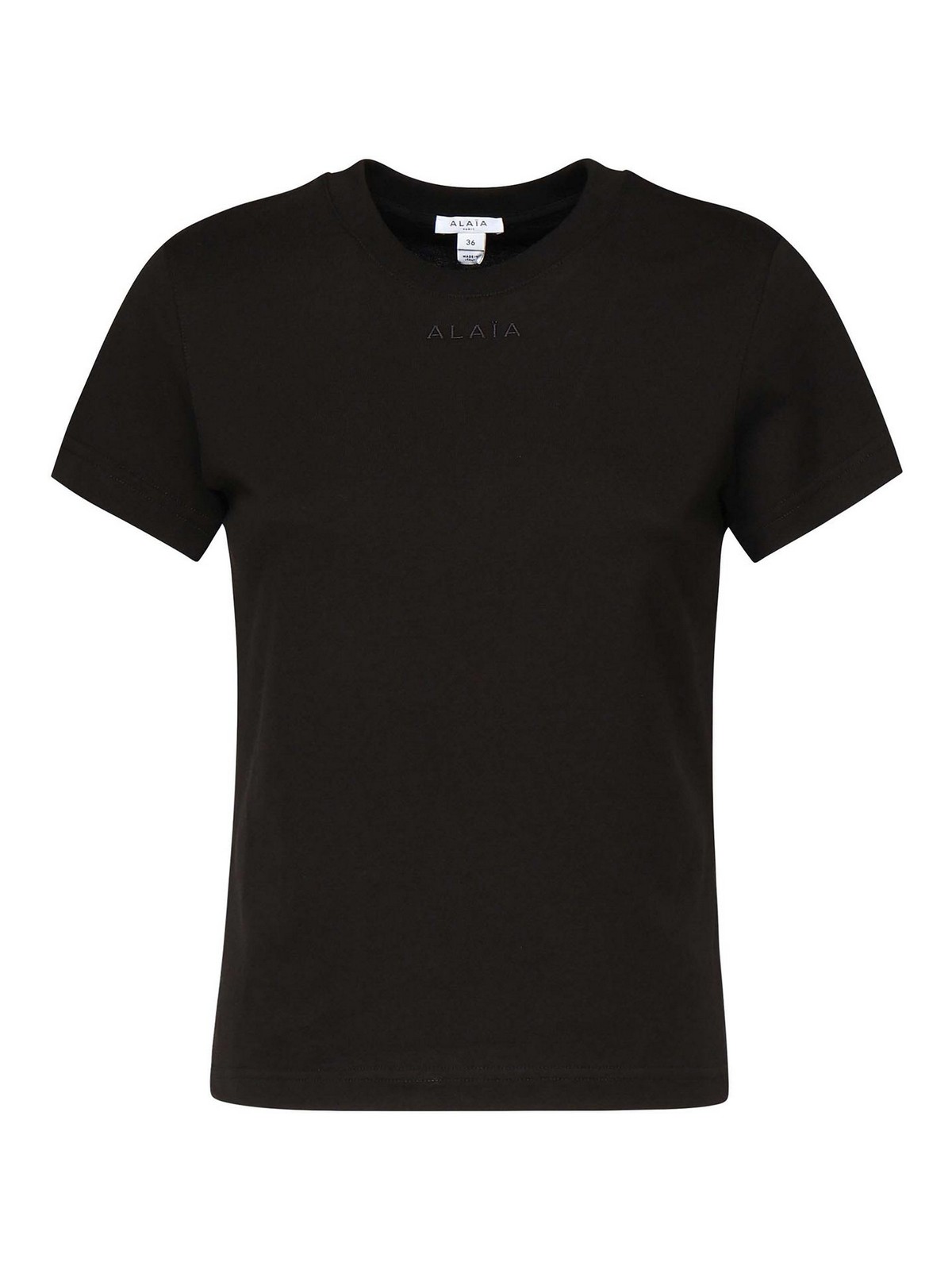 Alaïa Cotton T-shirt In Black